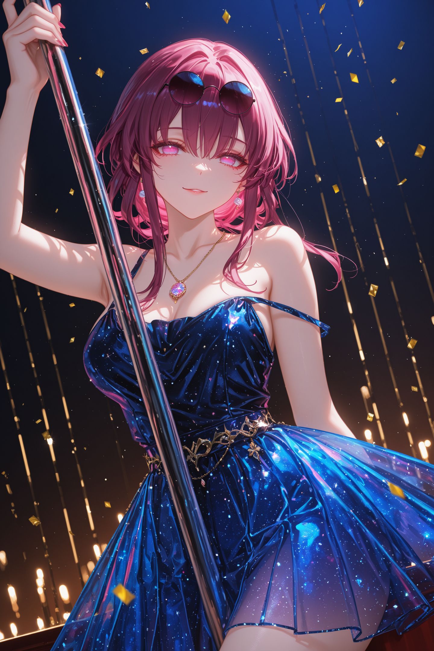 钢管舞娘 蓝色系礼服 原神 崩坏星穹铁道,第1张