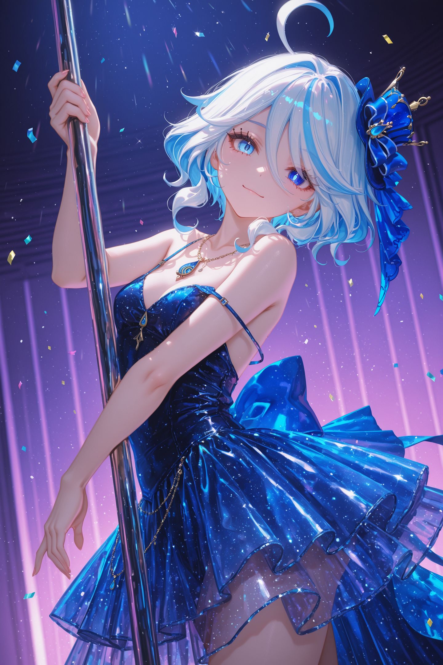 钢管舞娘 蓝色系礼服 原神 崩坏星穹铁道,第2张