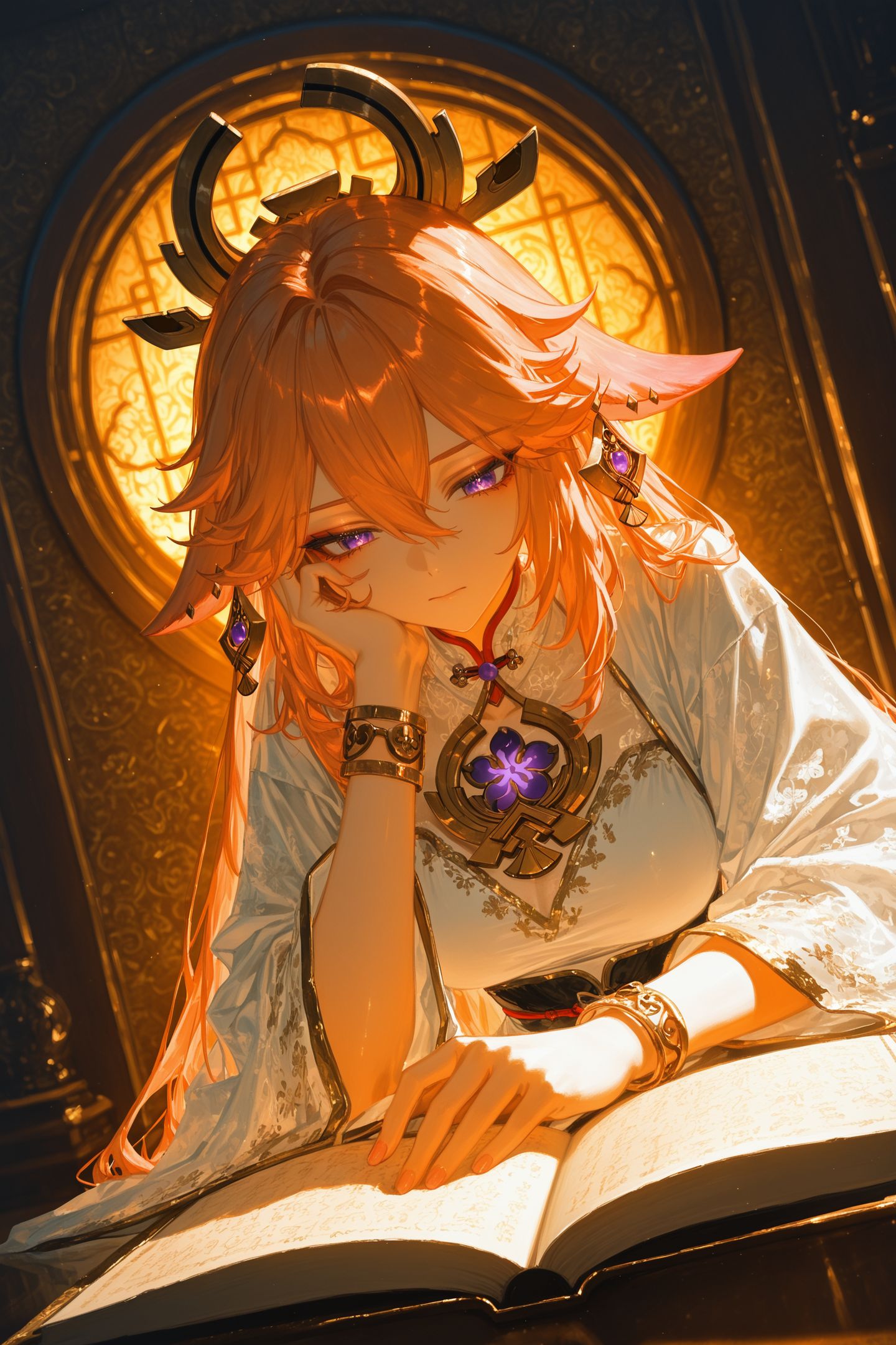 二次元 原神游戏美图同人 申鹤 八重神子,第2张