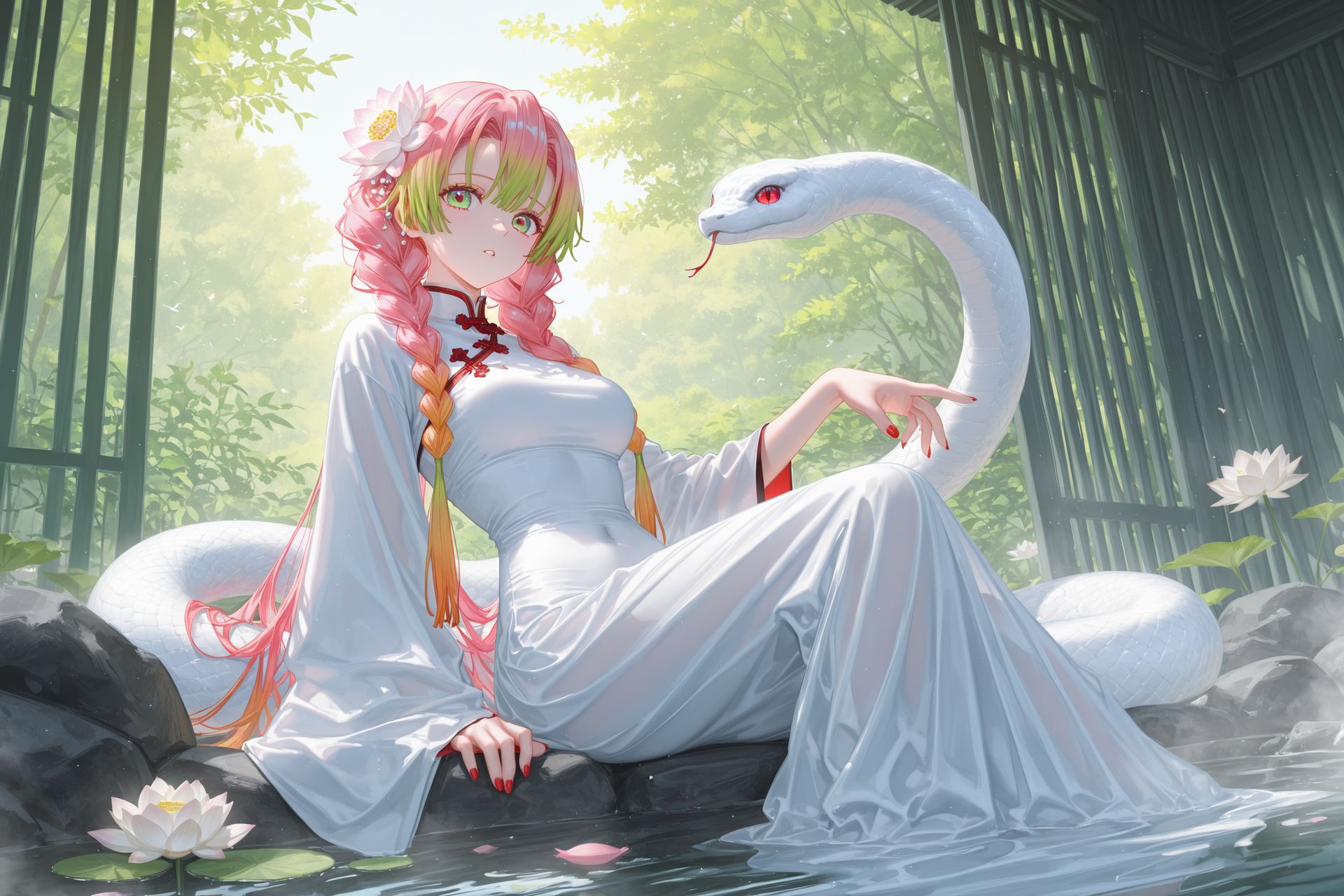 白蛇主题 鬼灭之刃 原神 申鹤 八重神子,第2张