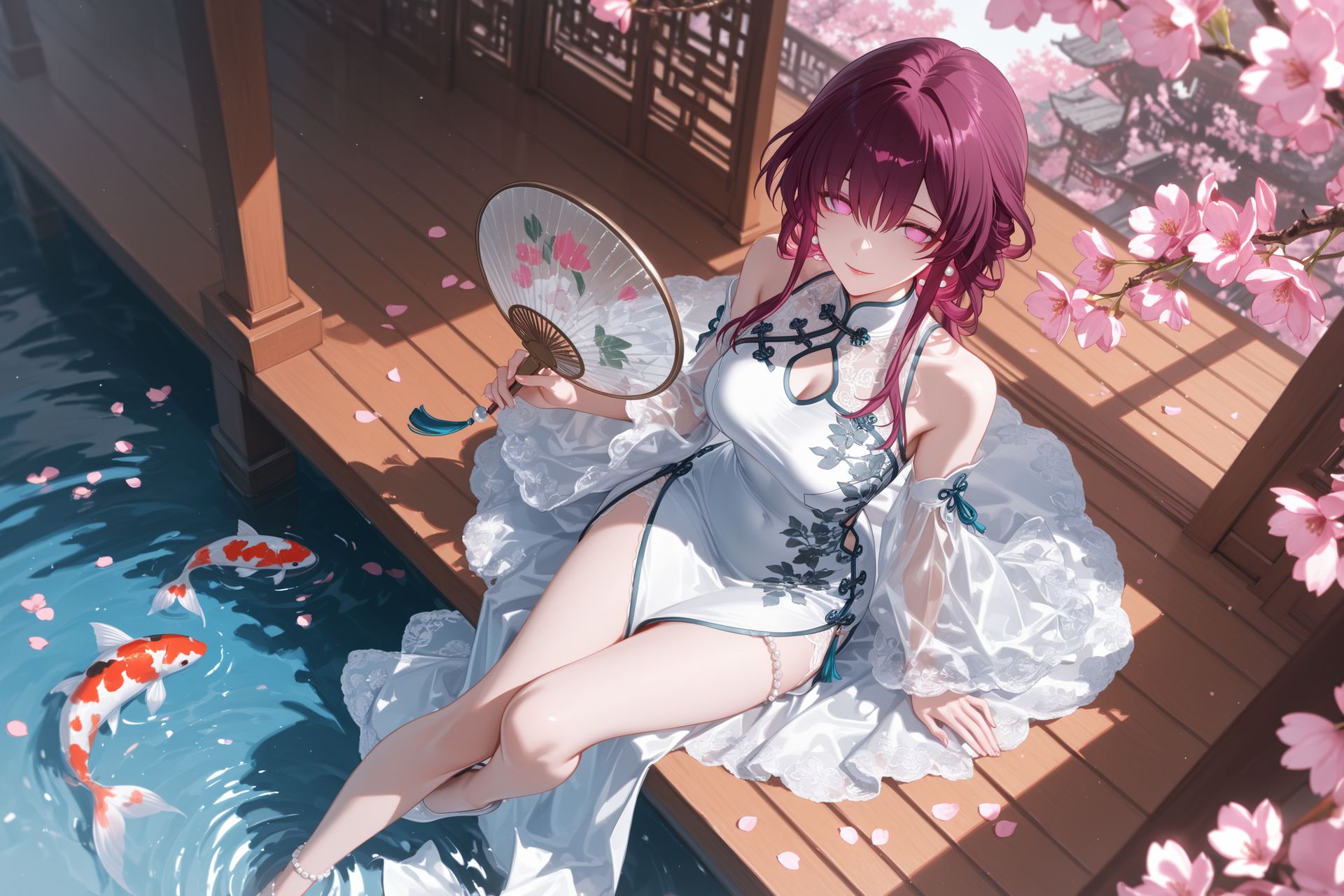 花间美人 原神 崩坏星穹铁道 古风旗袍 电脑壁纸,第2张