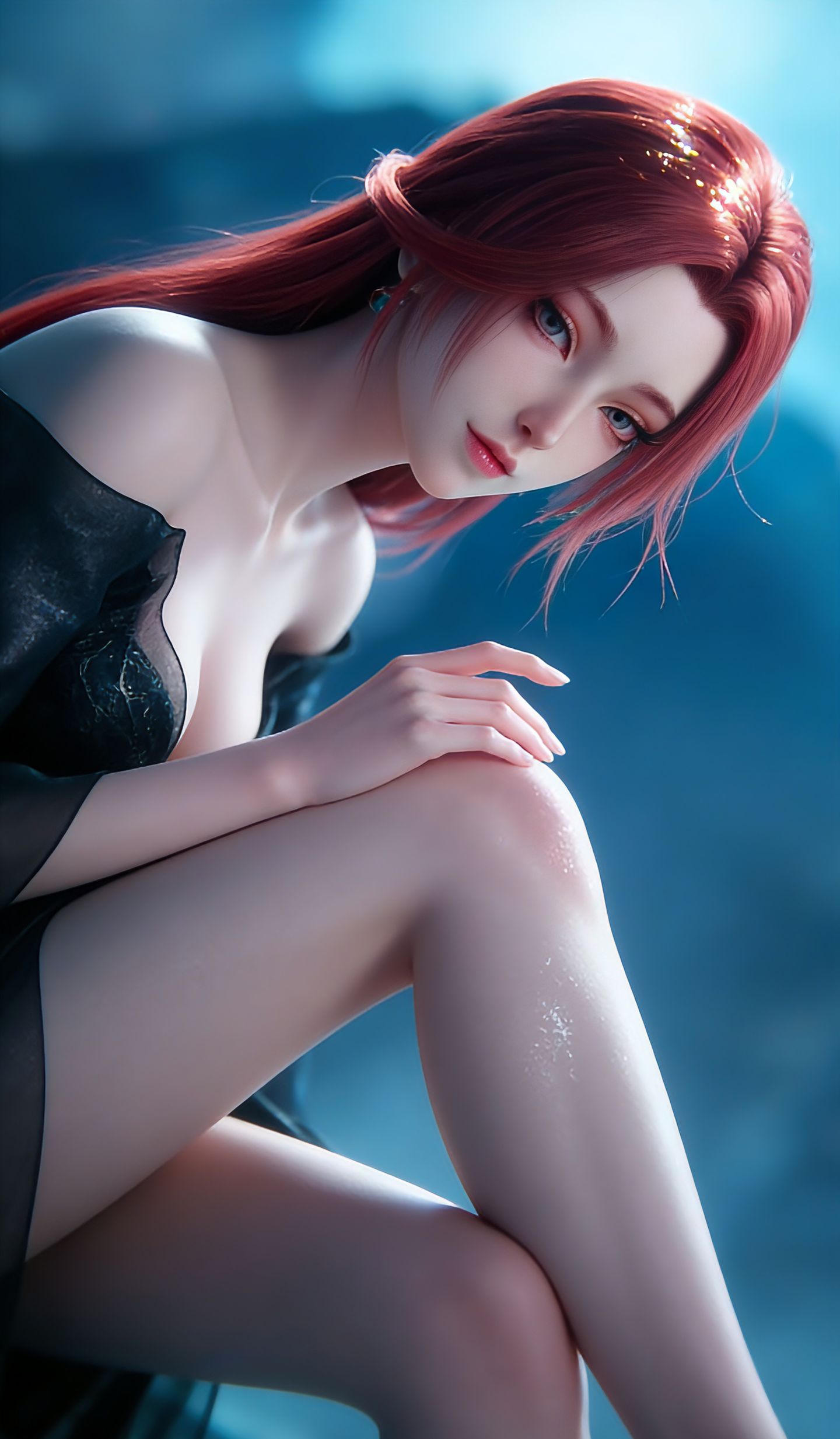 搜神记 雨师妾 国漫女神 Ai生成 大长腿美女,第8张