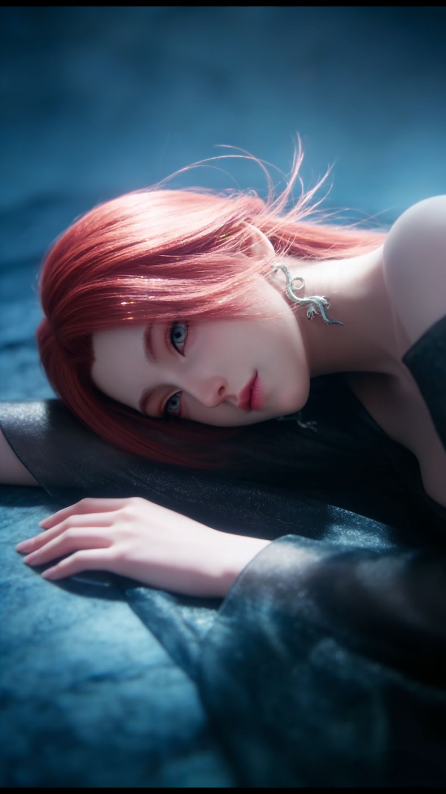 国漫女神 搜神记 雨师妾 红色长头发美女,第3张