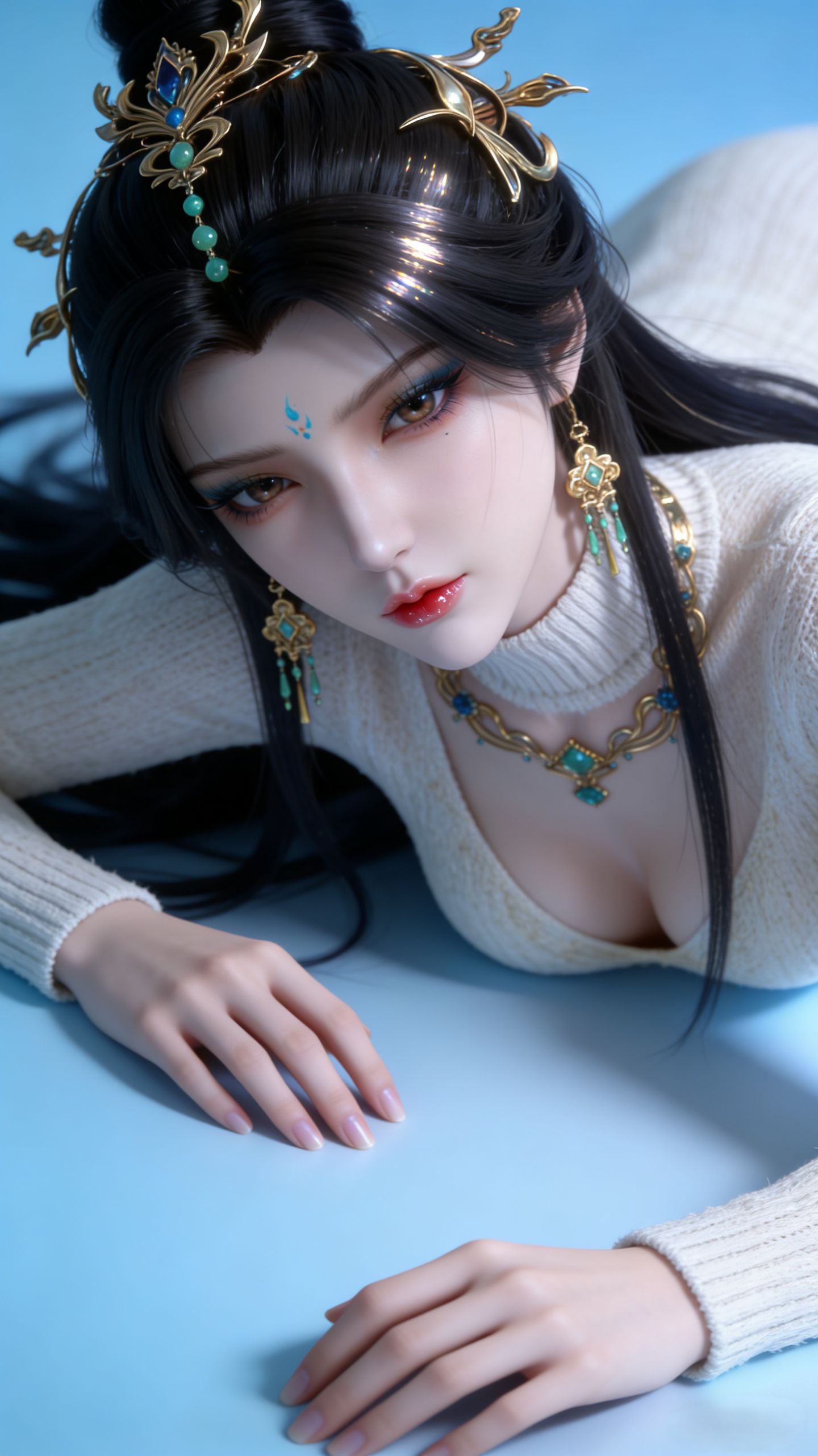 幻眉 国漫美女御姐 超高清写实写真 手机锁屏背景,第1张