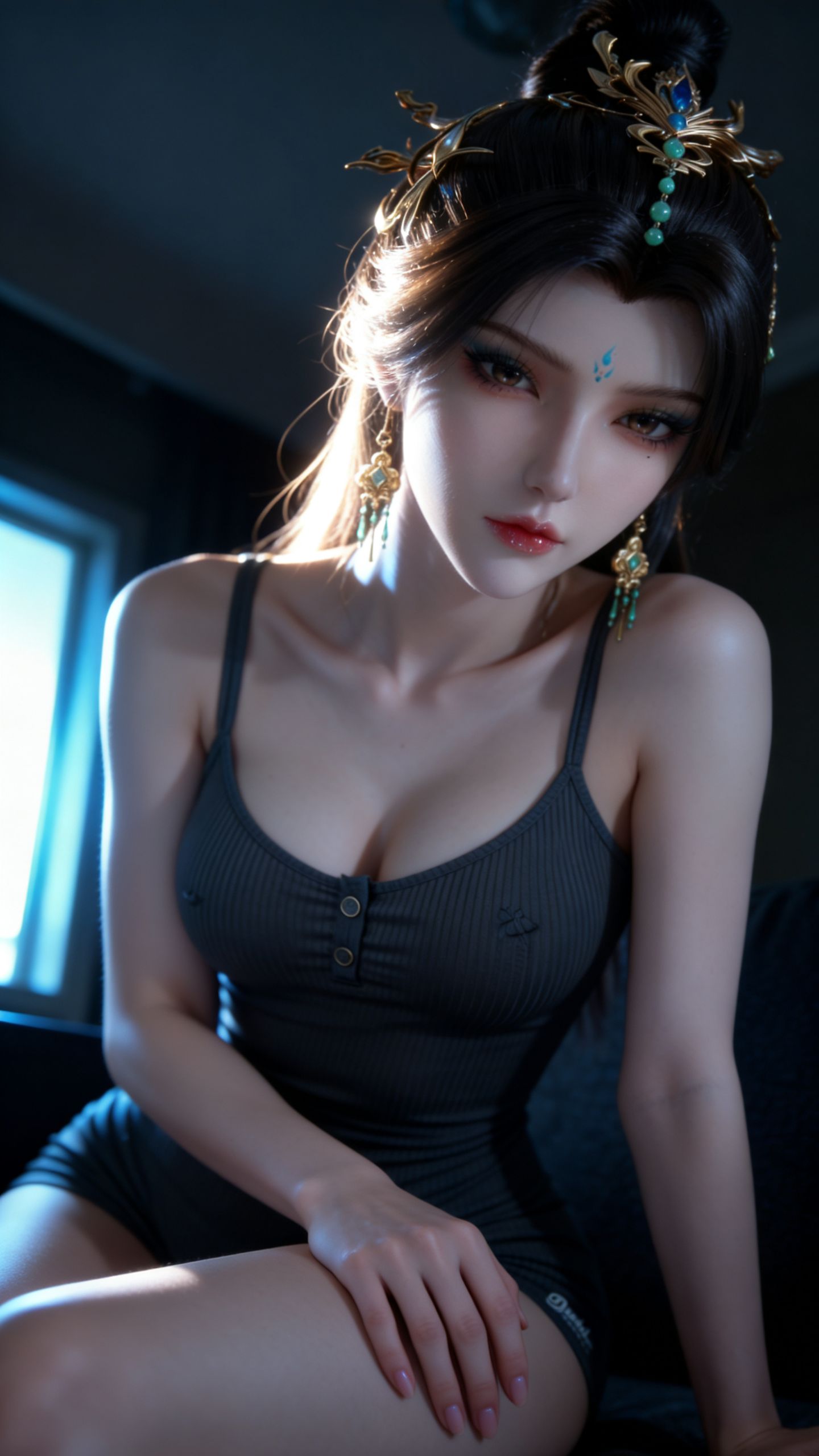 幻眉 国漫美女御姐 超高清写实写真 手机锁屏背景,第2张