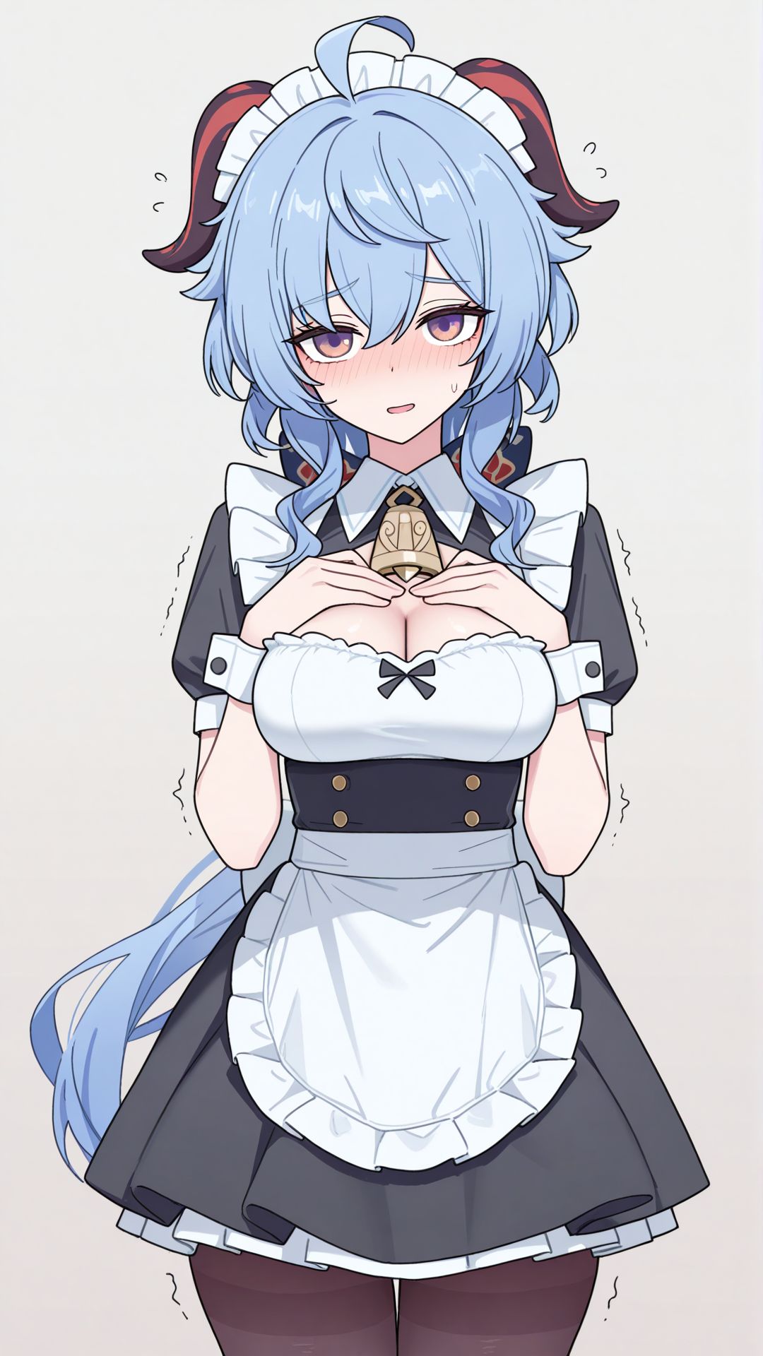 原神 甘雨 职场OL JK 女仆装 游戏角色壁纸 肉肉腿,第4张