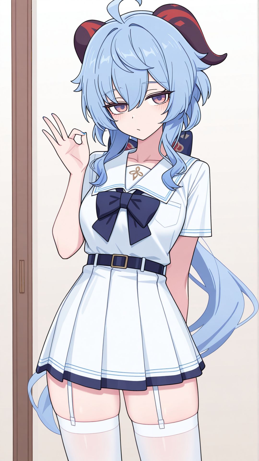 原神 甘雨 职场OL JK 女仆装 游戏角色壁纸 肉肉腿,第6张