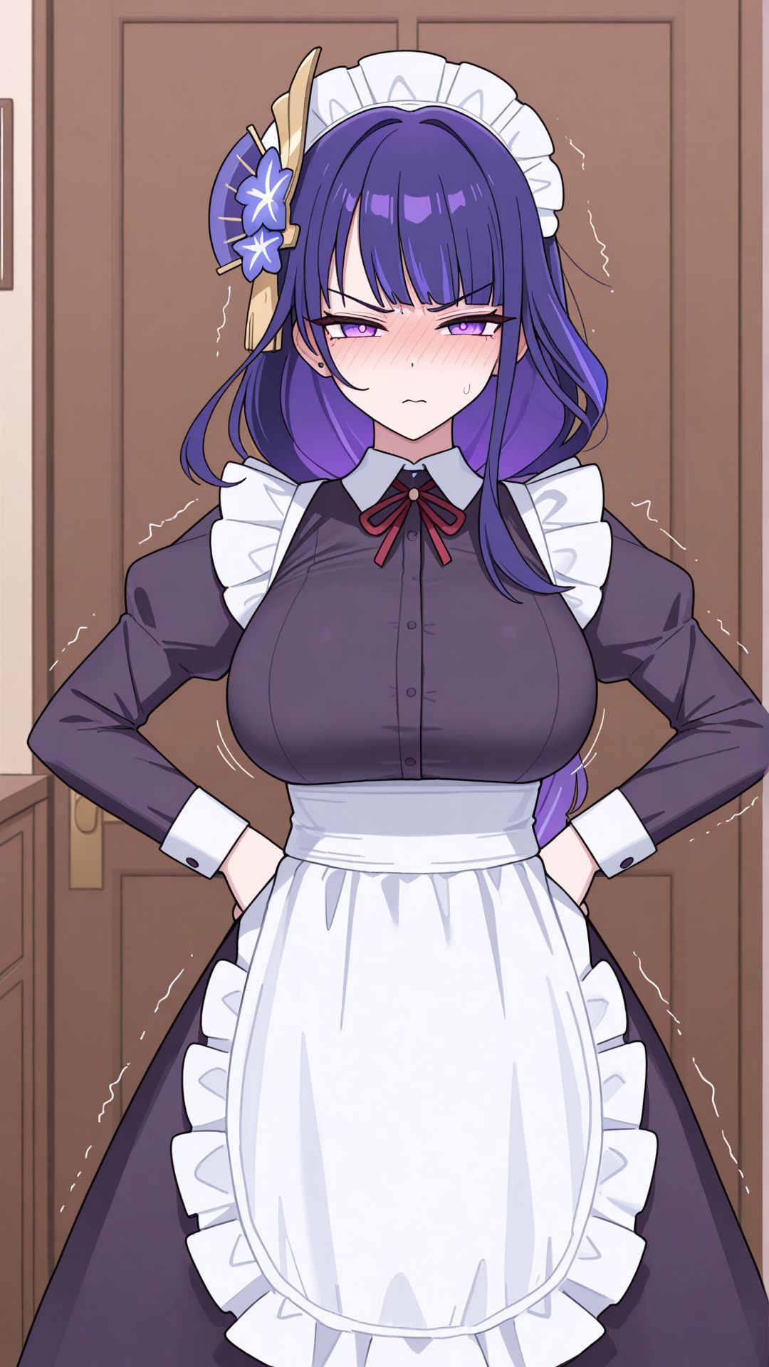 原神壁纸 雷电将军 二次元 JK 百褶裙,第2张