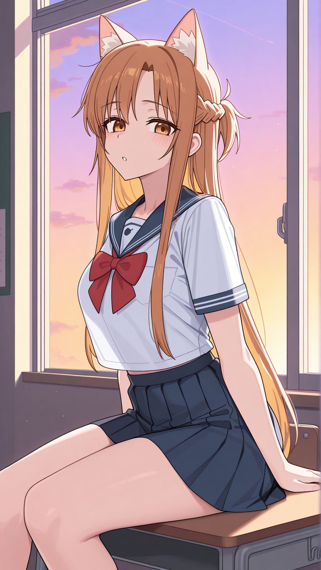 亚丝娜 结城明日奈 刀剑神域 女仆装 二次元,第2张