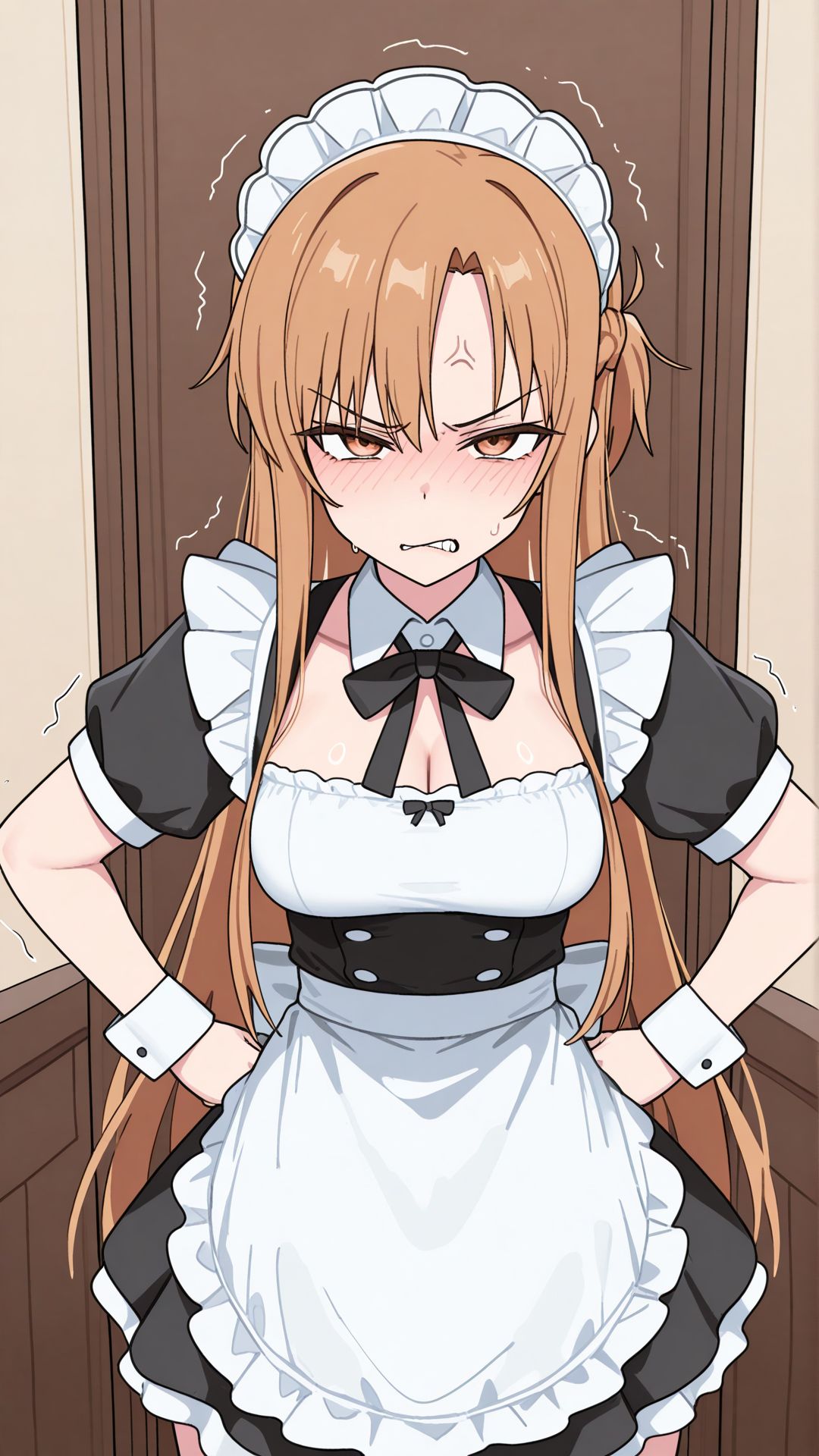 亚丝娜 结城明日奈 刀剑神域 女仆装 二次元,第4张