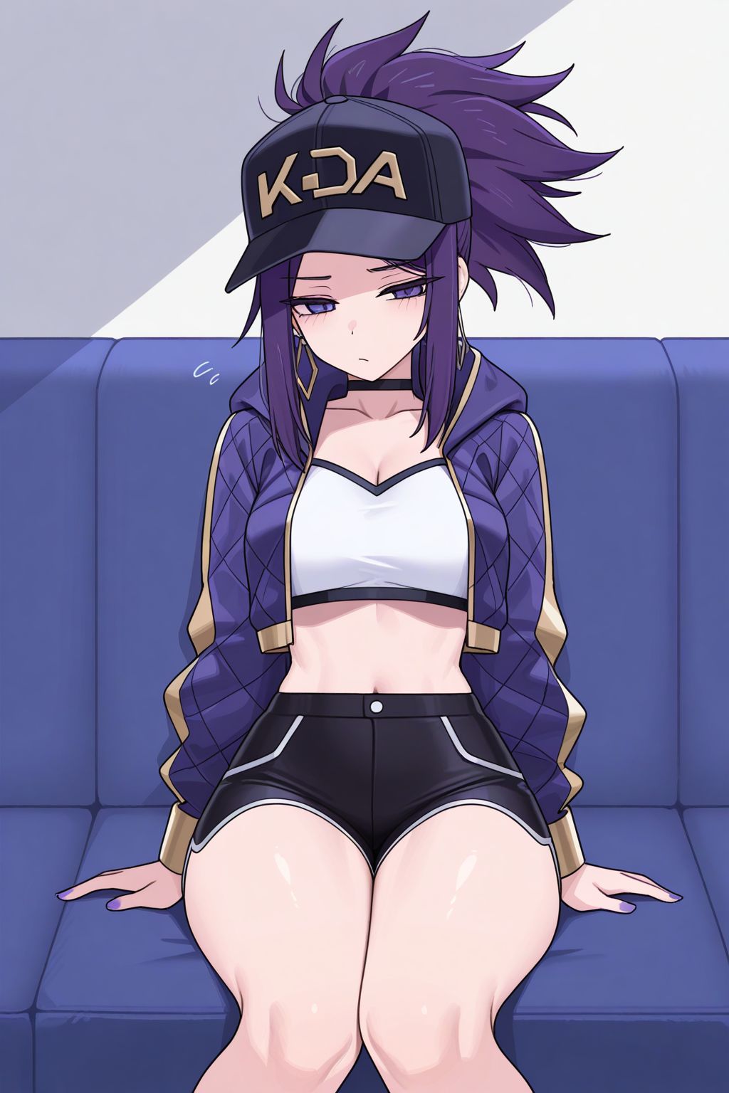 英雄联盟阿卡丽 游戏二次元壁纸 人物二创,第6张