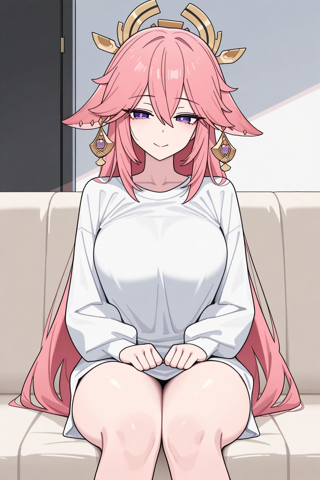 山高狐狸野，八重是我姐，夜深狐狸叫，八重说还要。原神 八重神子 屑狐狸 壁纸,第2张