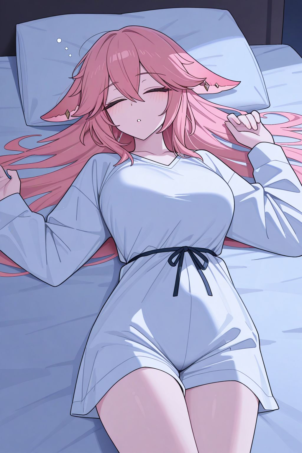 山高狐狸野，八重是我姐，夜深狐狸叫，八重说还要。原神 八重神子 屑狐狸 壁纸,第5张