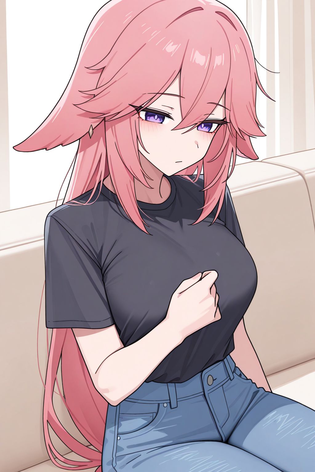 山高狐狸野，八重是我姐，夜深狐狸叫，八重说还要。原神 八重神子 屑狐狸 壁纸,第6张