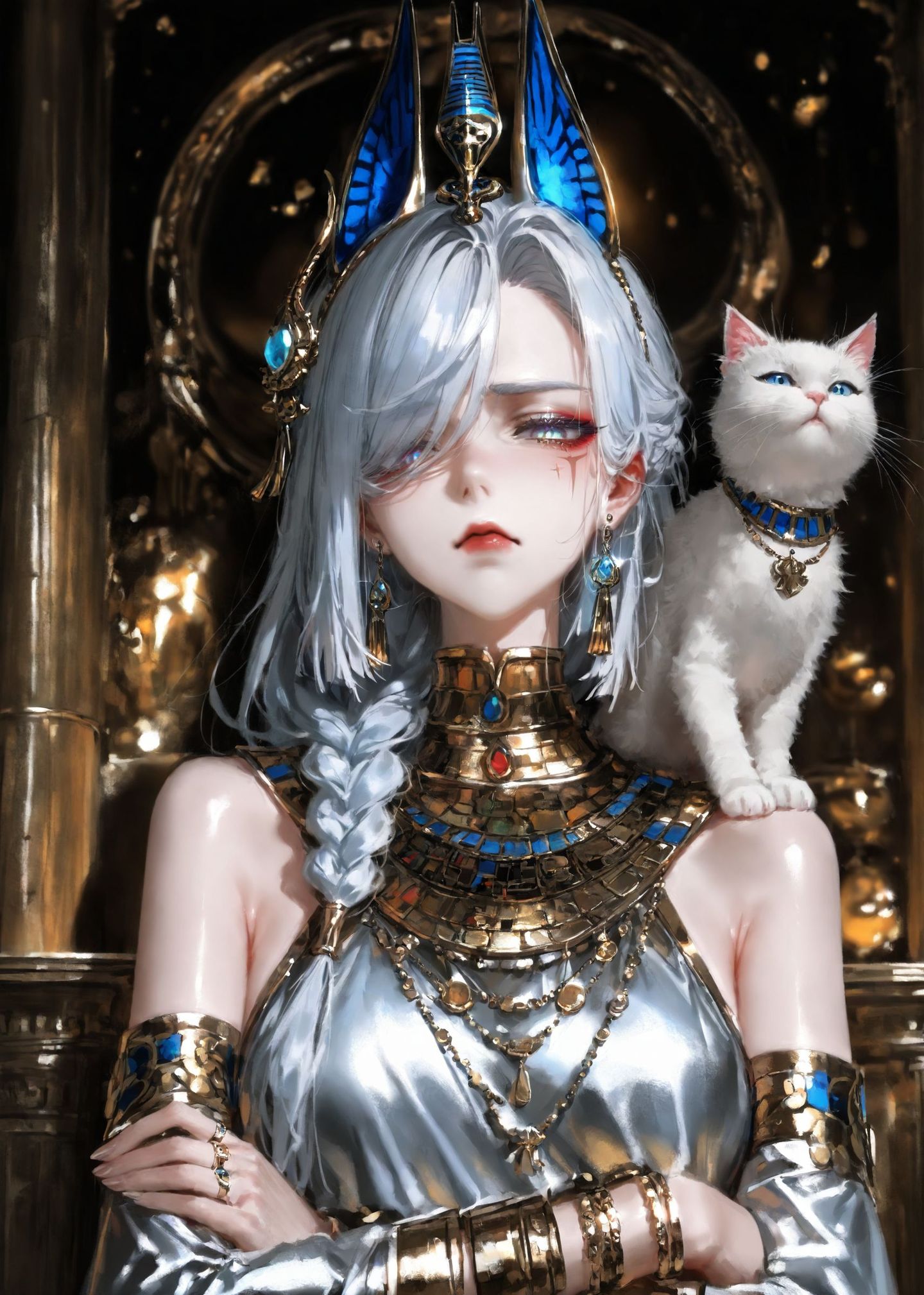 二次元游戏原神 AI绘画 申鹤 雷电将军 八重神子,第1张