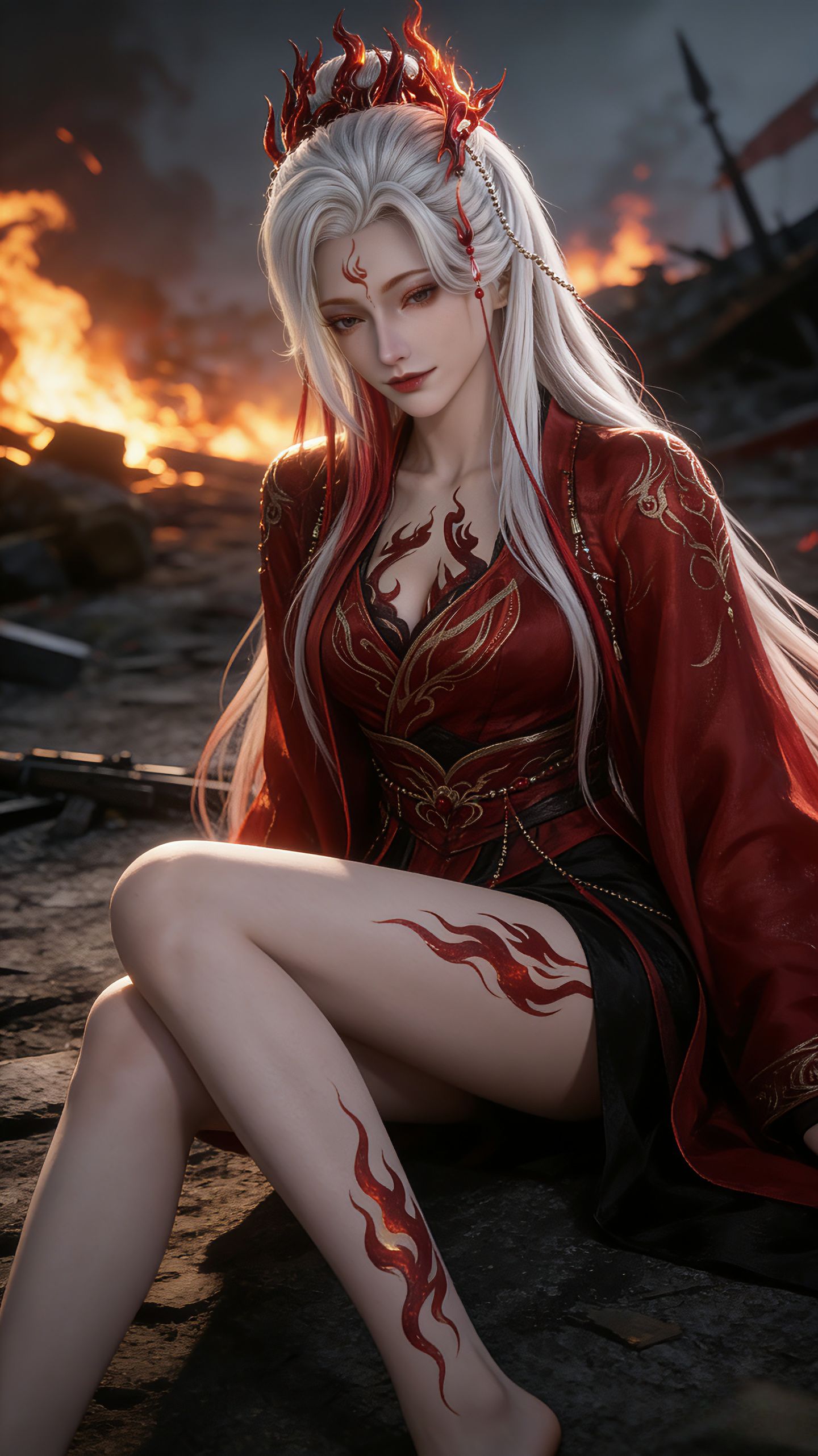 游戏角色 逆水寒 伽萨 白发美女御姐壁纸,第5张