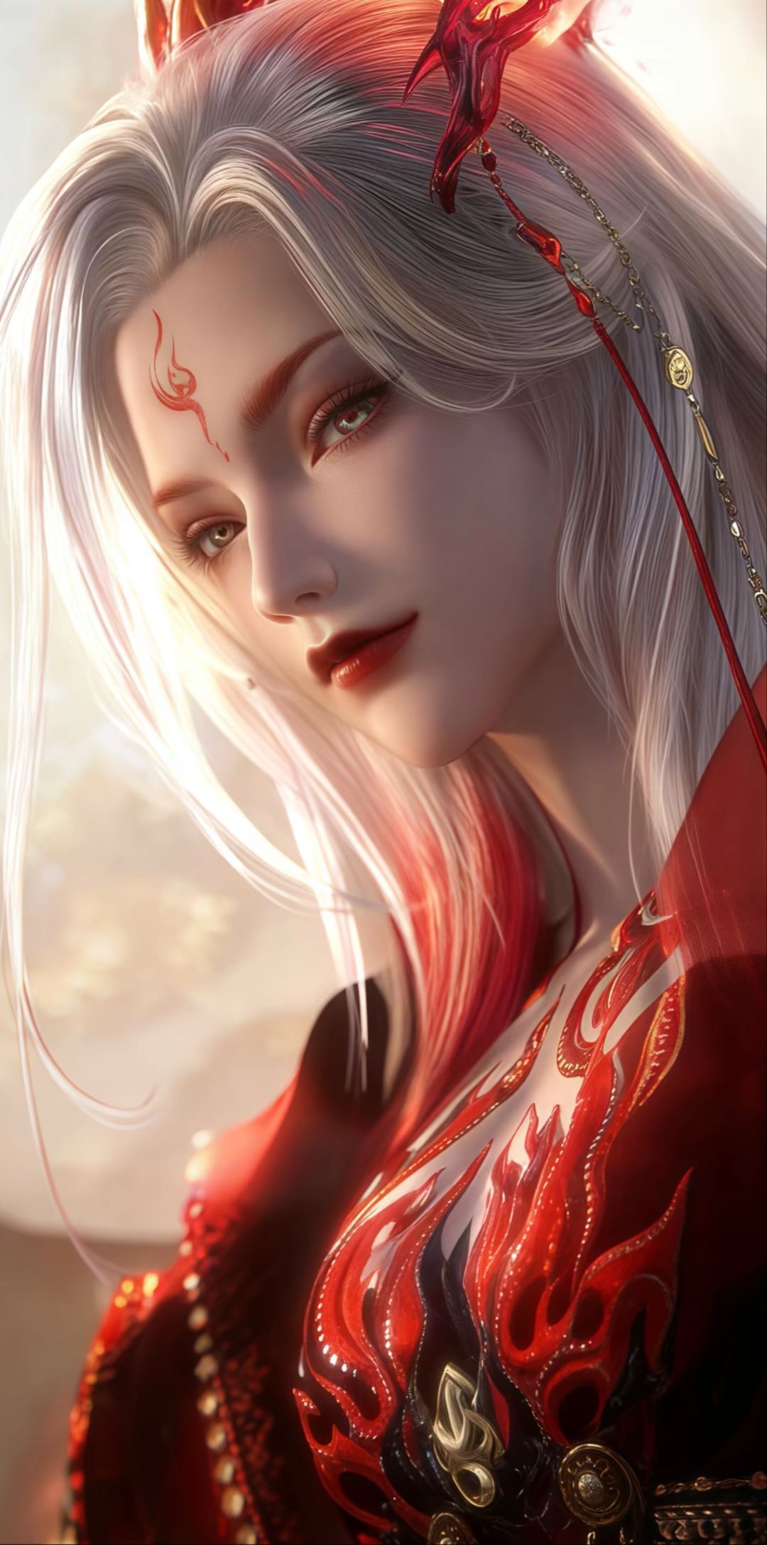 游戏角色 逆水寒 伽萨 白发美女御姐壁纸,第7张