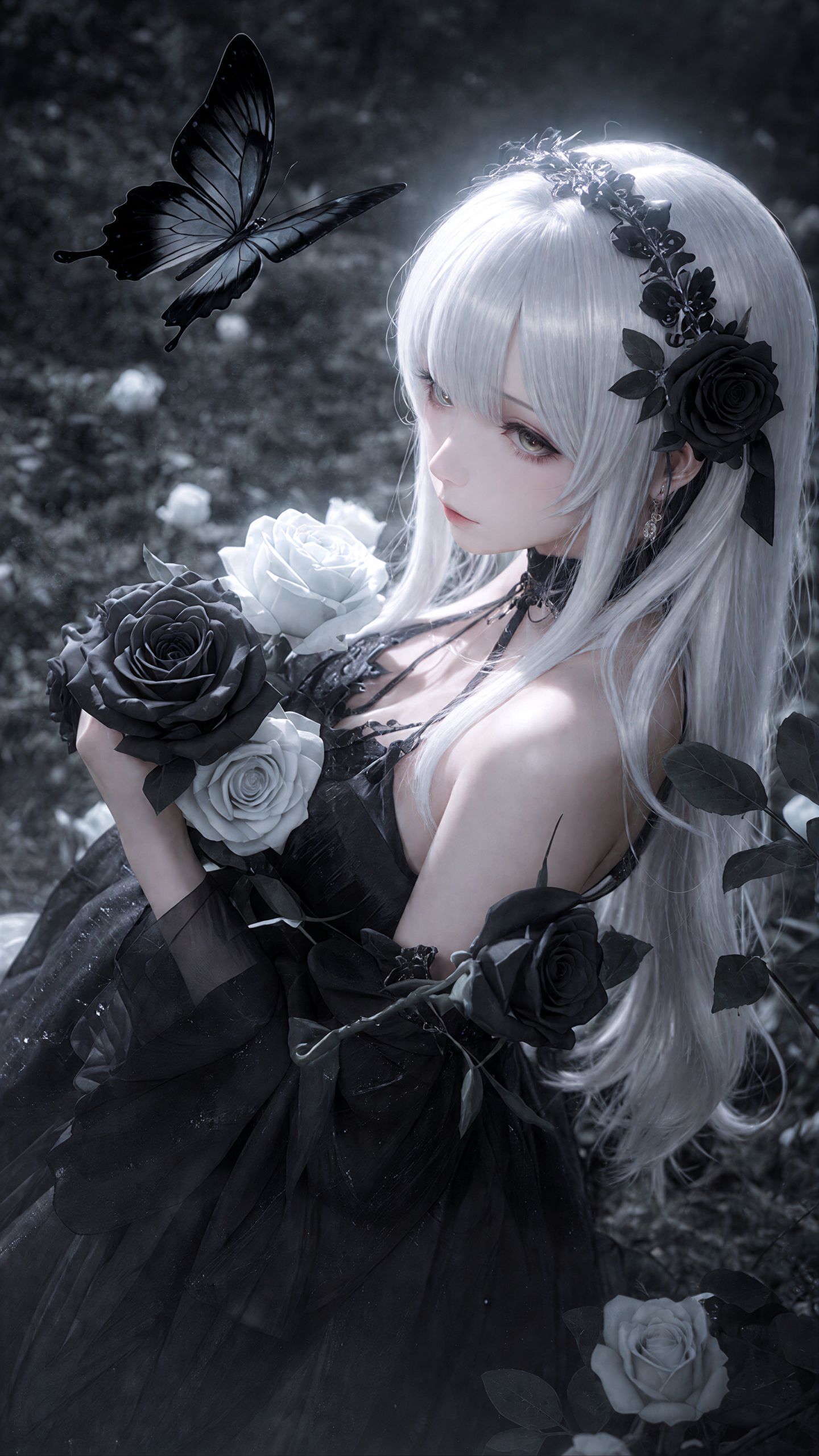 每日精选壁纸 二次元 AI绘画 性感美女 美瞳,第4张