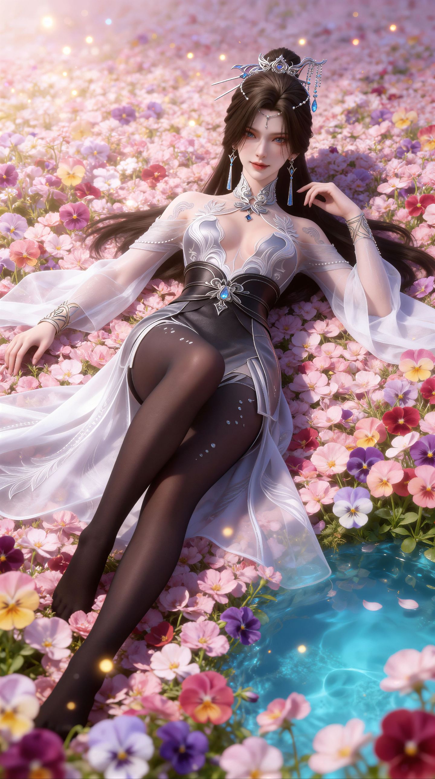 手机锁屏背景 黑丝大长腿 动画人物 南宫仙儿 国漫女神 性感美女,第2张