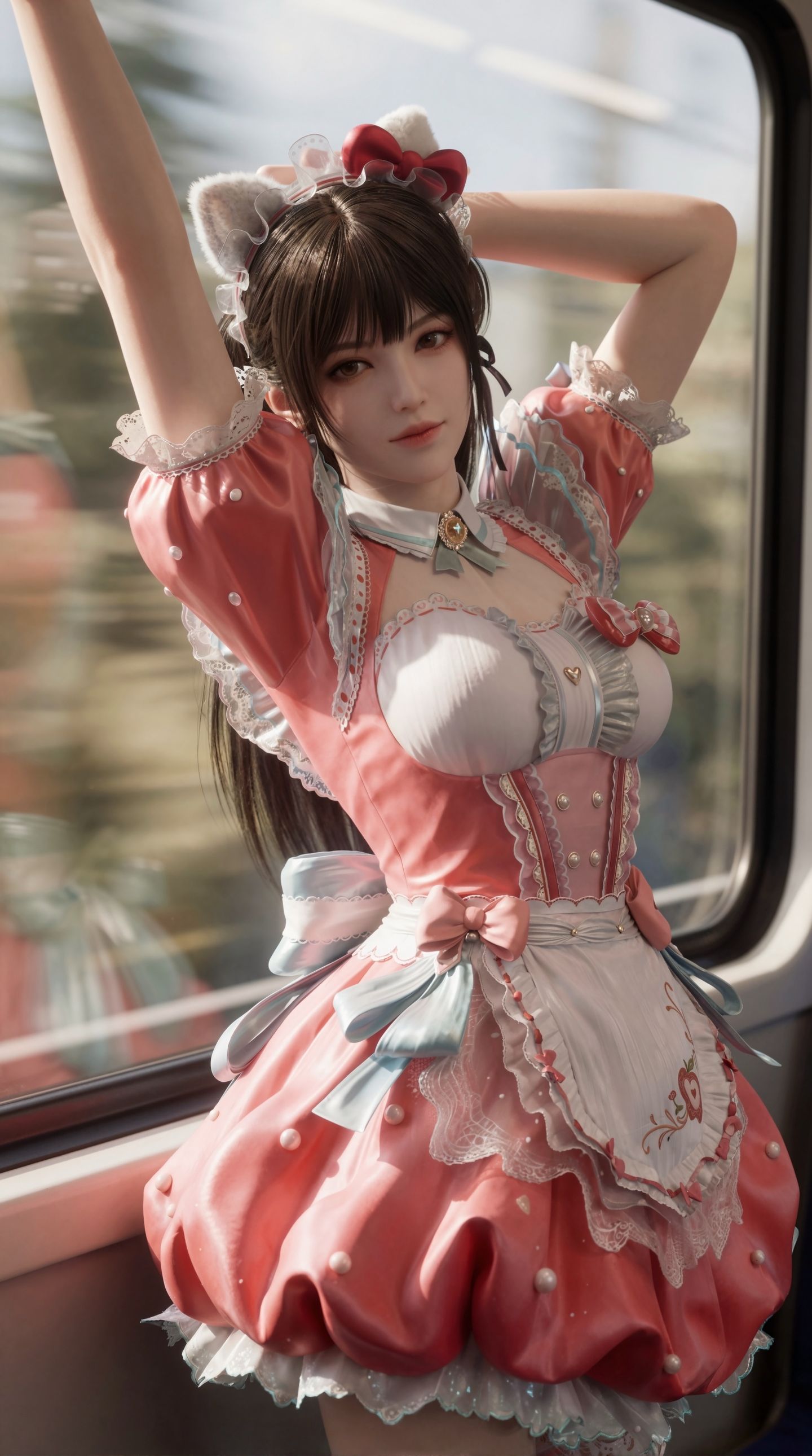 御宅罗梦 永劫无间胡桃皮肤 游戏美女萌妹 场景动车,第1张