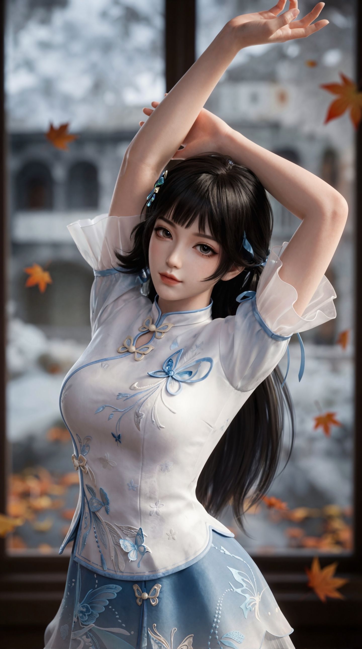 蓝梦大王 秋日序曲 永劫无间英雄皮肤 游戏少女 高清壁纸,第1张