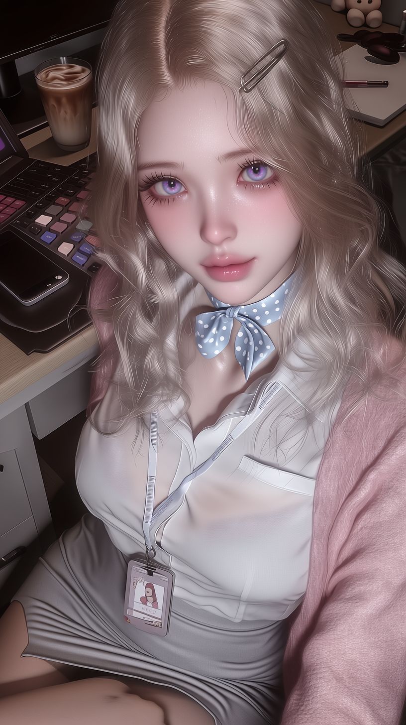 职业装美女 Ai生成 甜妹女孩 好看壁纸 唯美,第2张