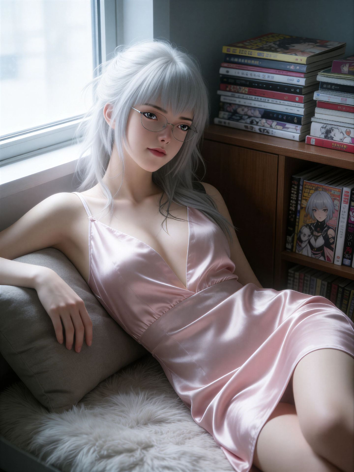 白老板加猫耳毫无违和感 灵笼 白月魁 AI绘画 国漫女神 动漫动画,第5张