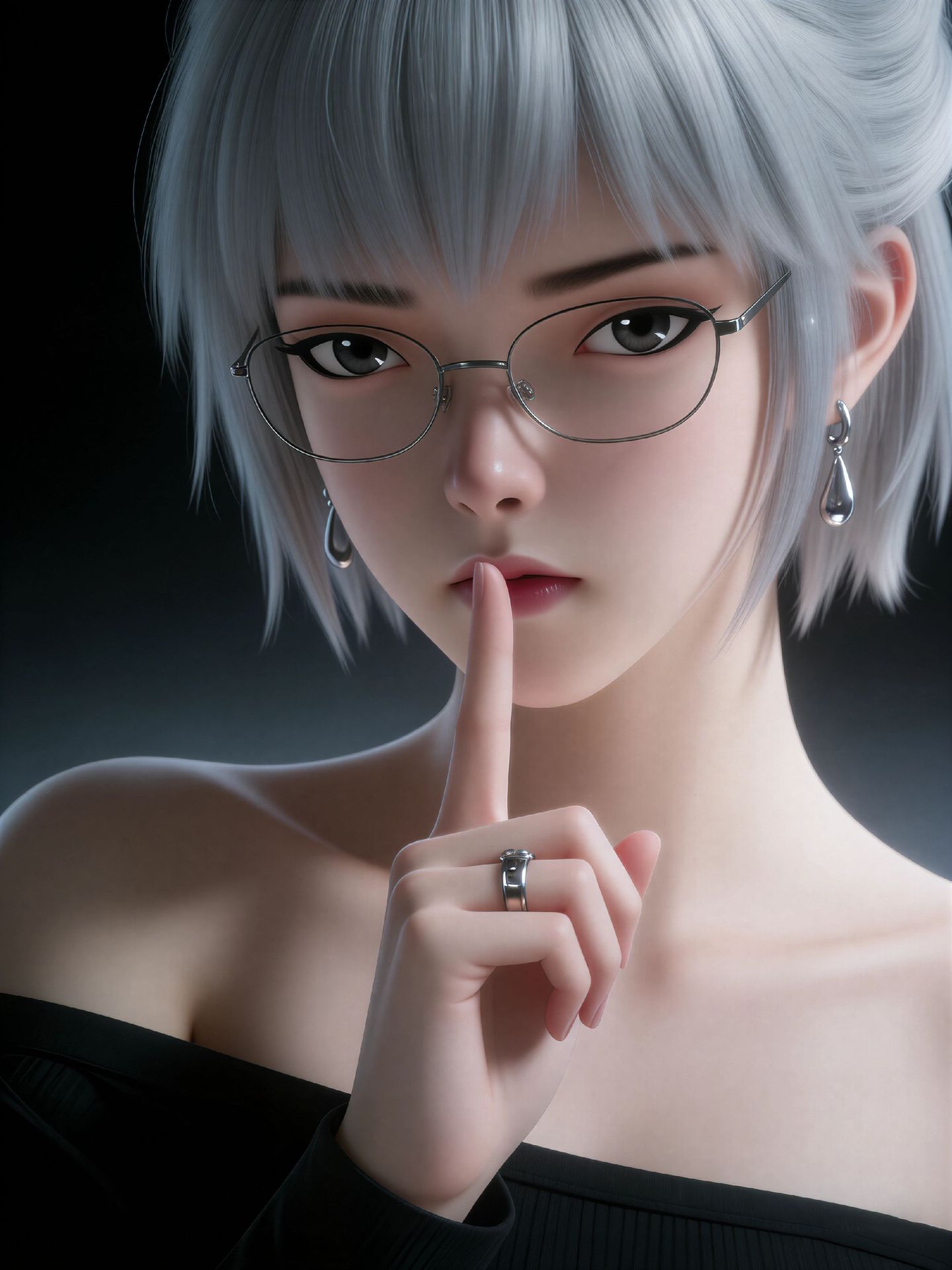 白老板加猫耳毫无违和感 灵笼 白月魁 AI绘画 国漫女神 动漫动画,第6张