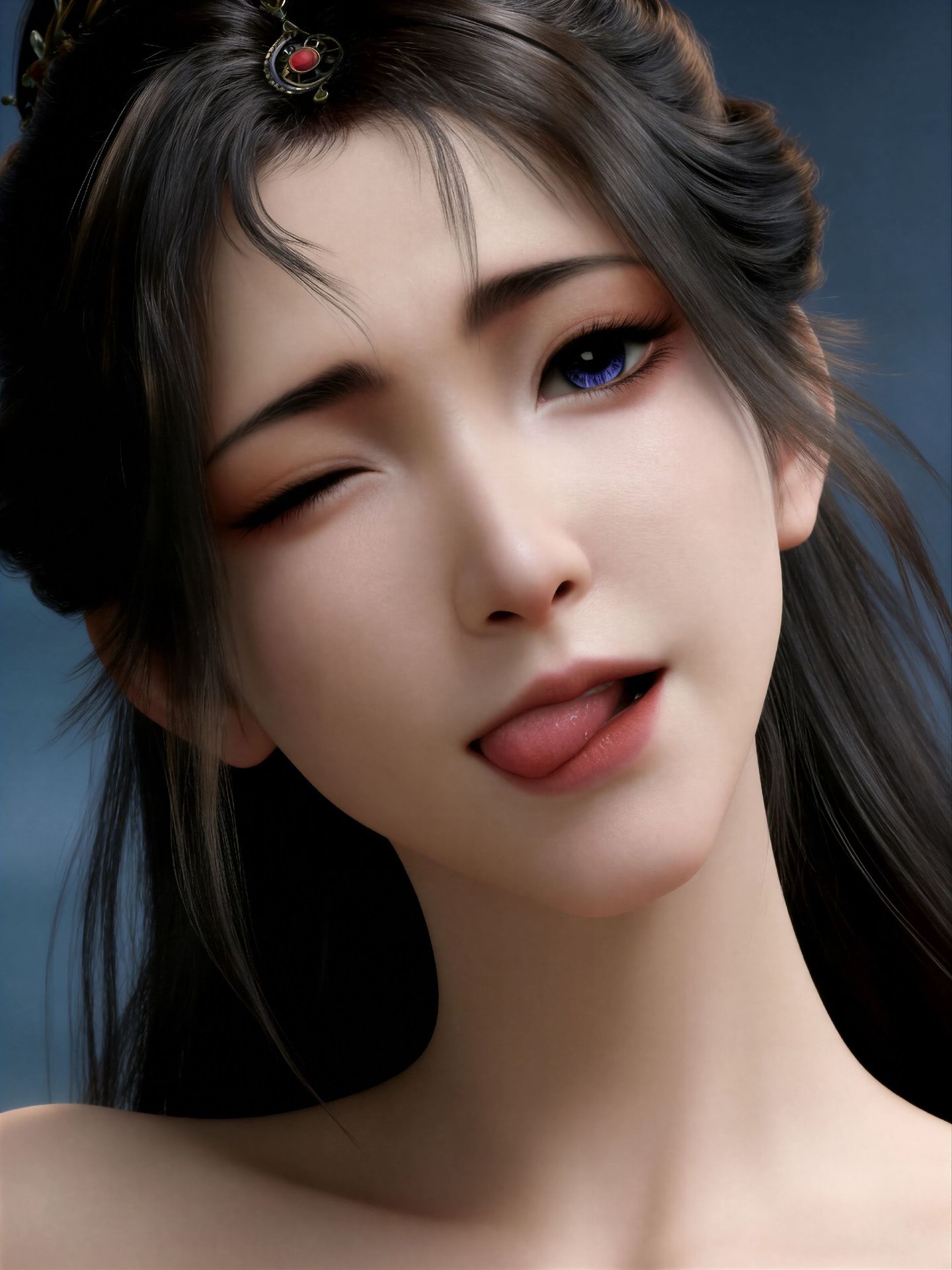 我见犹怜 凡人修仙传 慕沛灵 国漫美女 高清壁纸 AI绘画,第4张