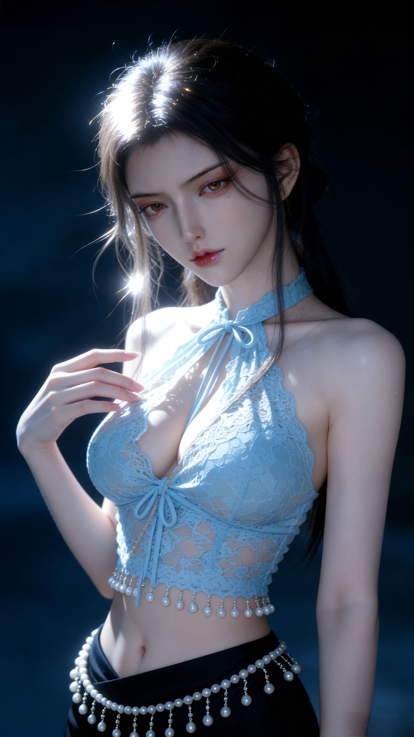 鸿音 网易游戏美女角色壁纸分享 性感御姐 AI生成 游戏cg,第4张