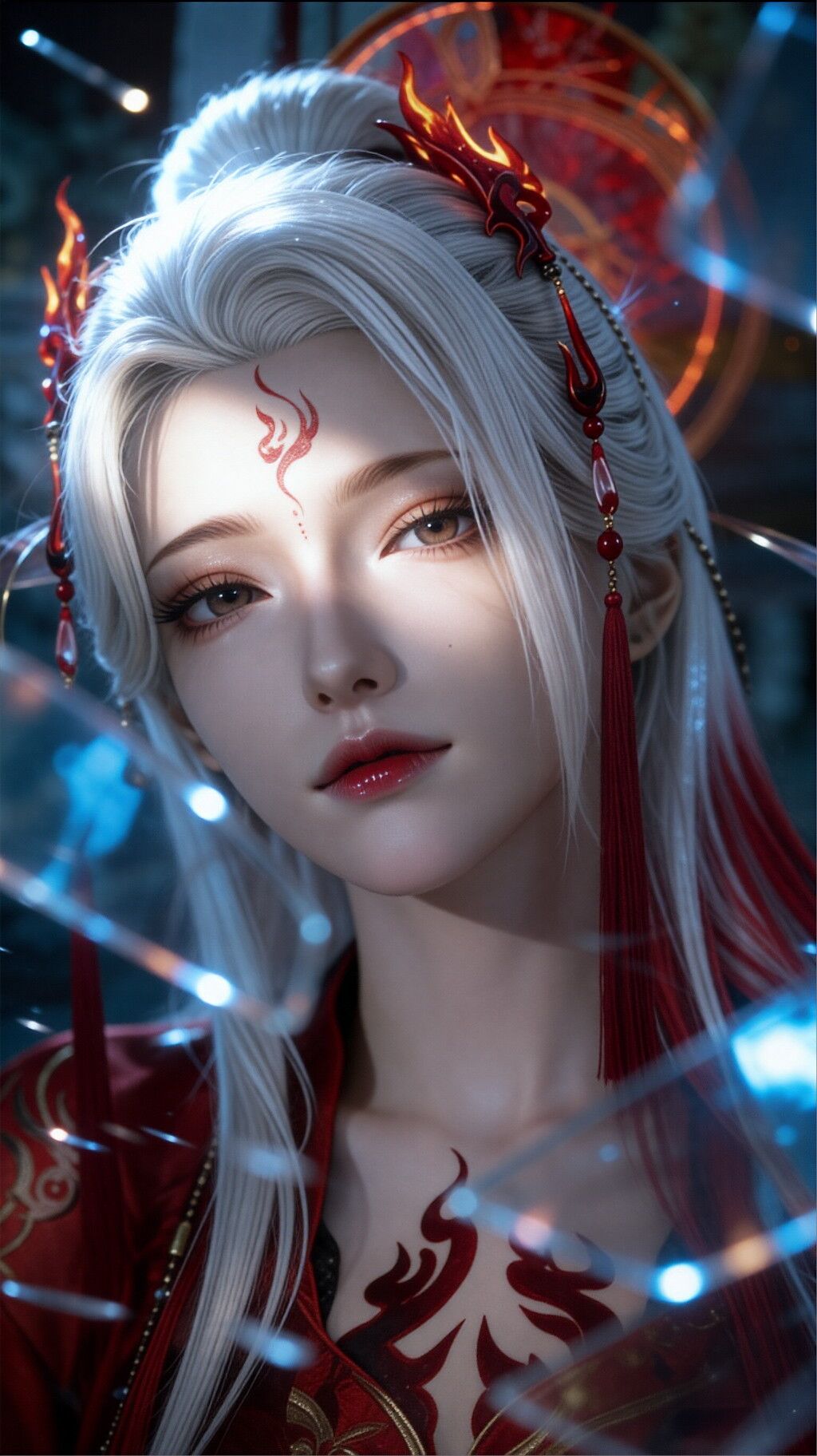 游戏美女壁纸 白发御姐 逆水寒 伽萨 电竞房,第5张