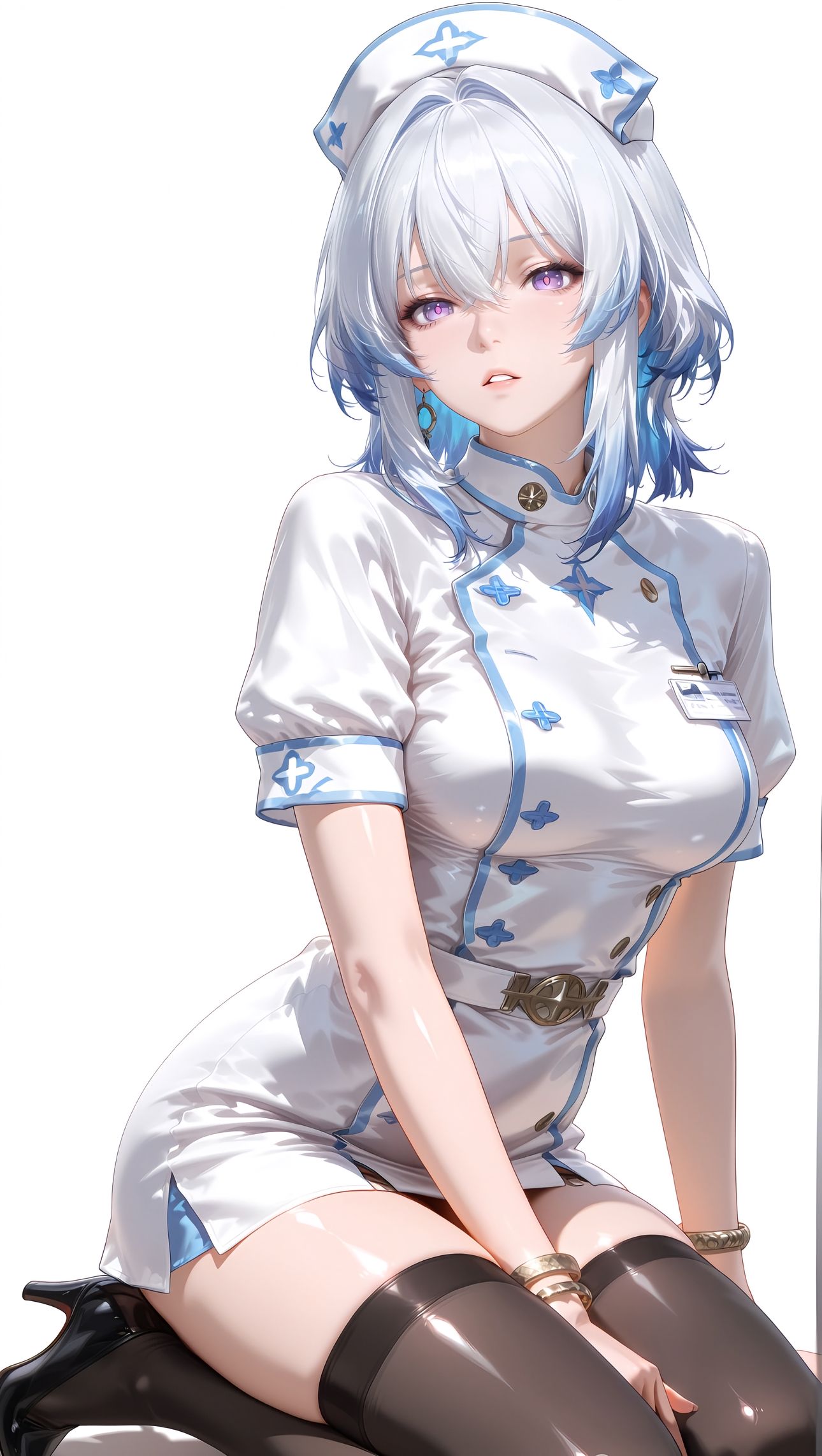 嘉贝莉娜 鸣潮 手机壁纸 cosplay 护士黑丝袜,第1张