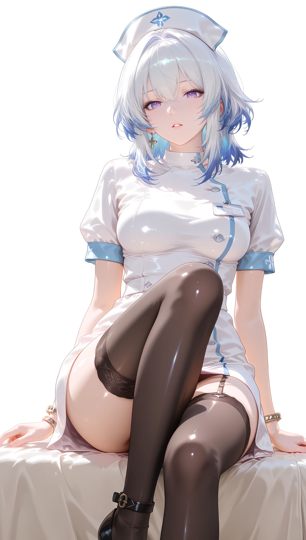 嘉贝莉娜 鸣潮 手机壁纸 cosplay 护士黑丝袜,第2张