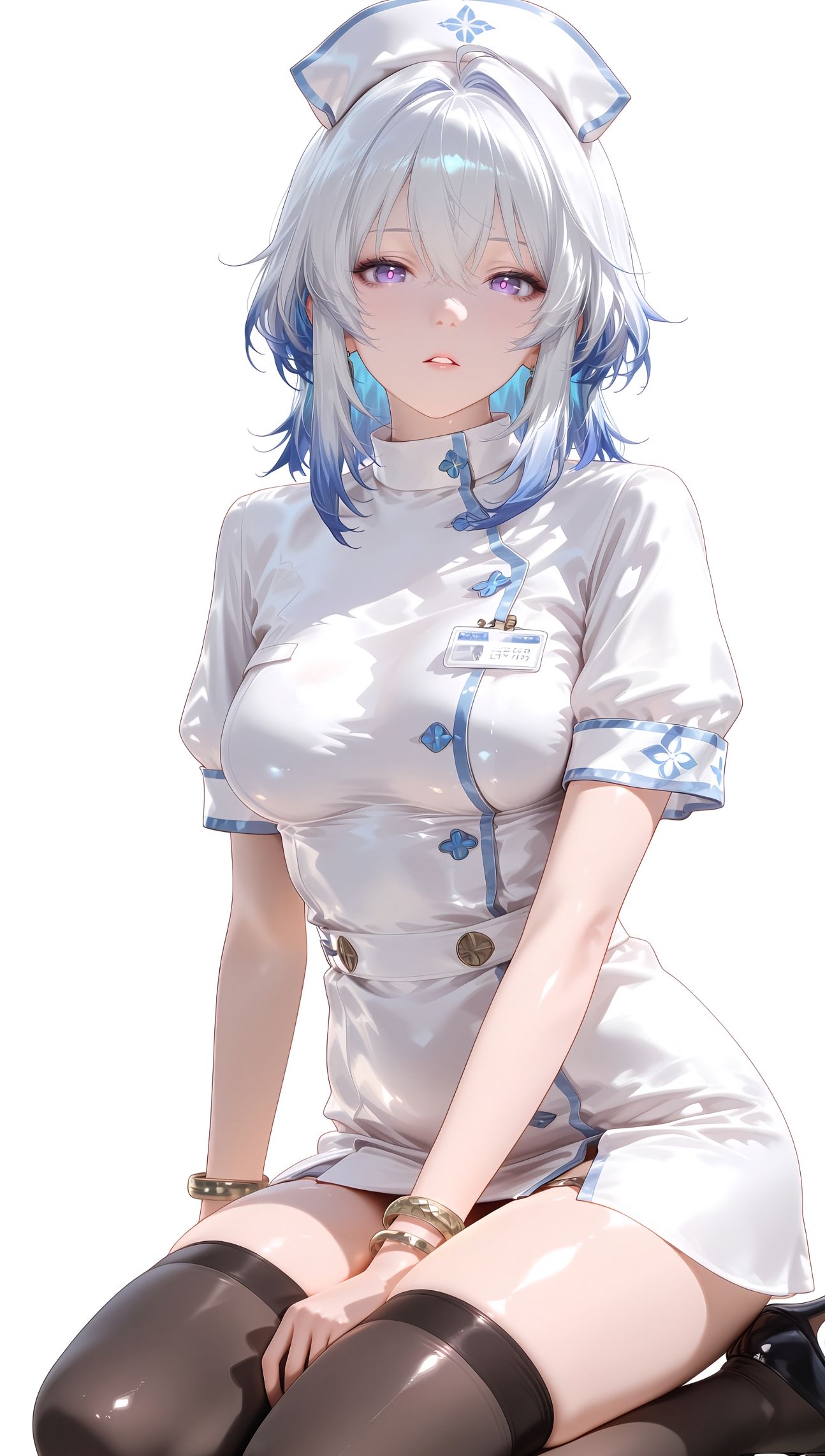 嘉贝莉娜 鸣潮 手机壁纸 cosplay 护士黑丝袜,第3张