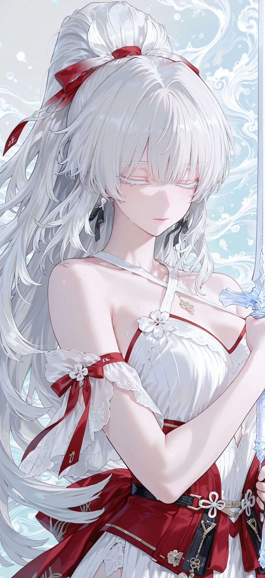 共鸣者档案前瞻 绯雪 依旧绿泡泡好看美图 鸣潮 手机壁纸 二次元,第2张