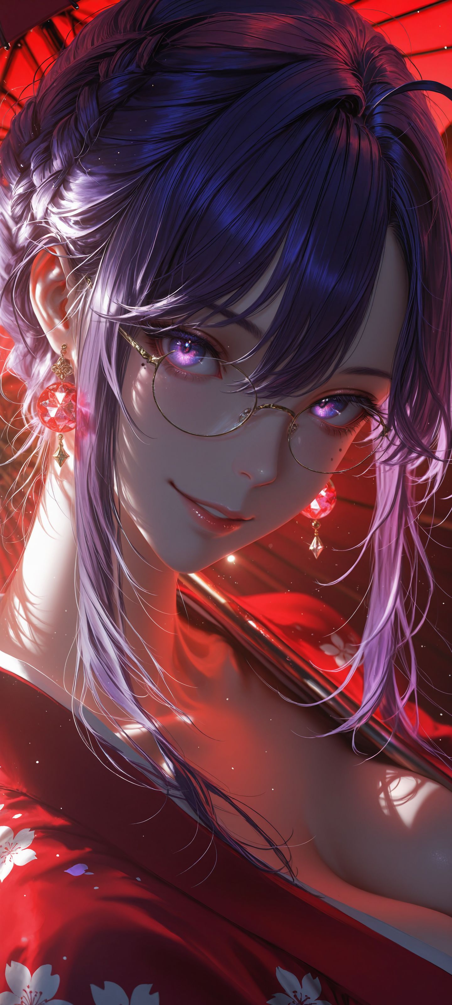 超高清壁纸 视觉美感 精灵 紫色美瞳眼睛 性感美女御姐,第6张