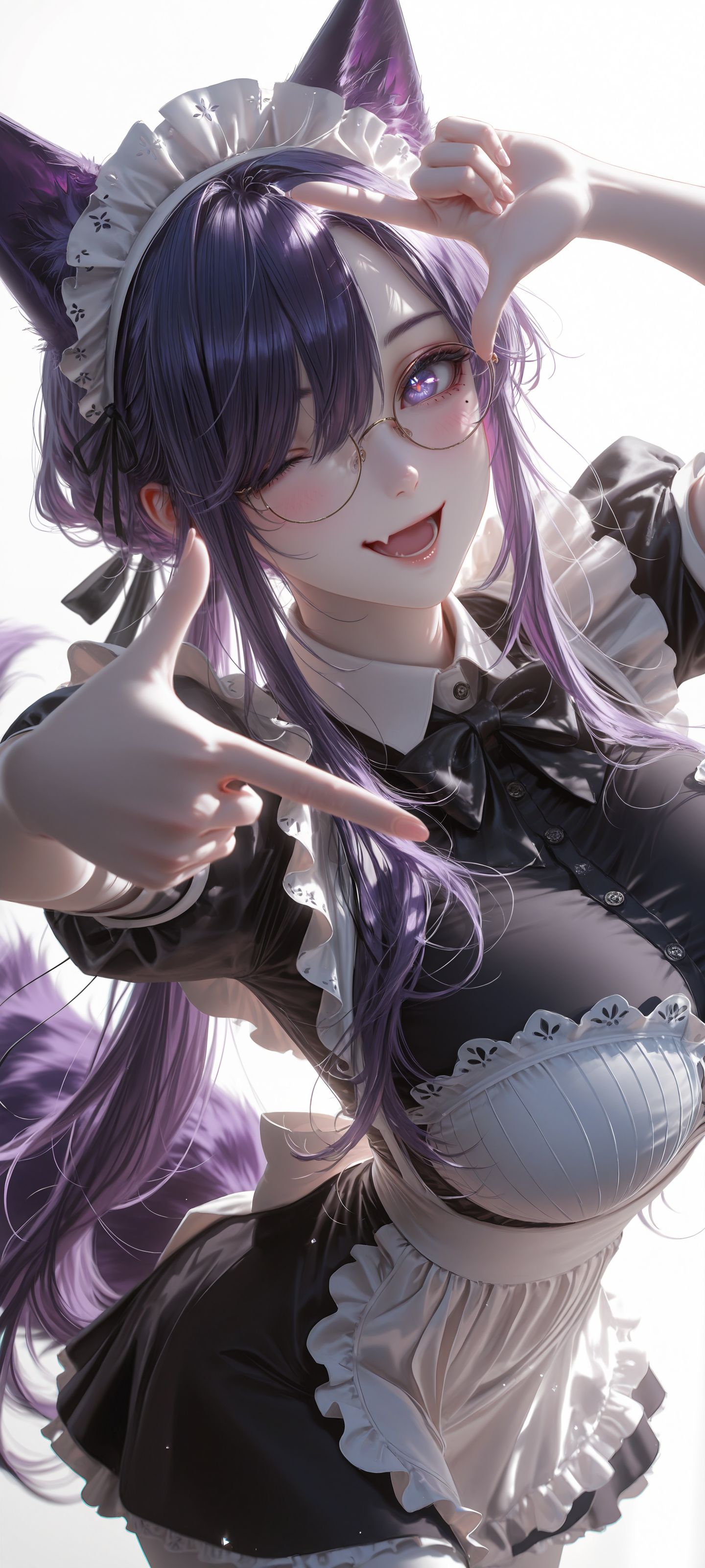 超高清壁纸 视觉美感 精灵 紫色美瞳眼睛 性感美女御姐,第7张