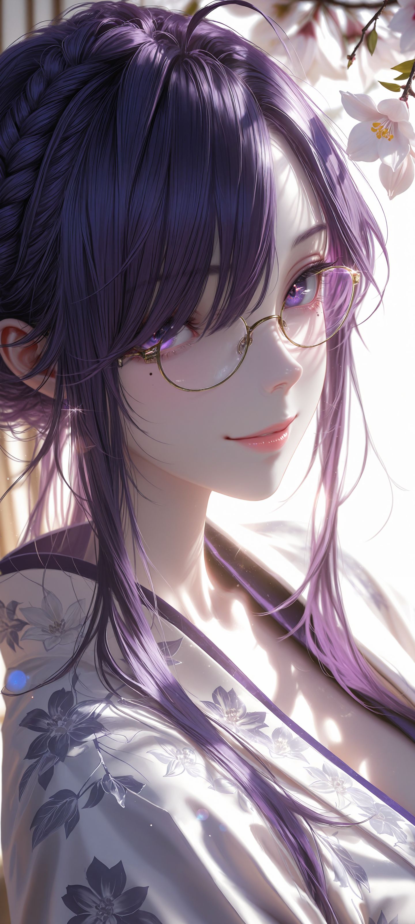 女仆装 紫色头发 AI创作 高清性感美女壁纸,第2张