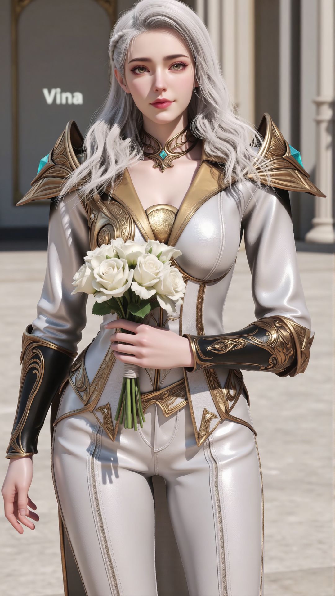 绝世唐门 维娜竖屏壁纸 银发波浪卷御姐,第2张