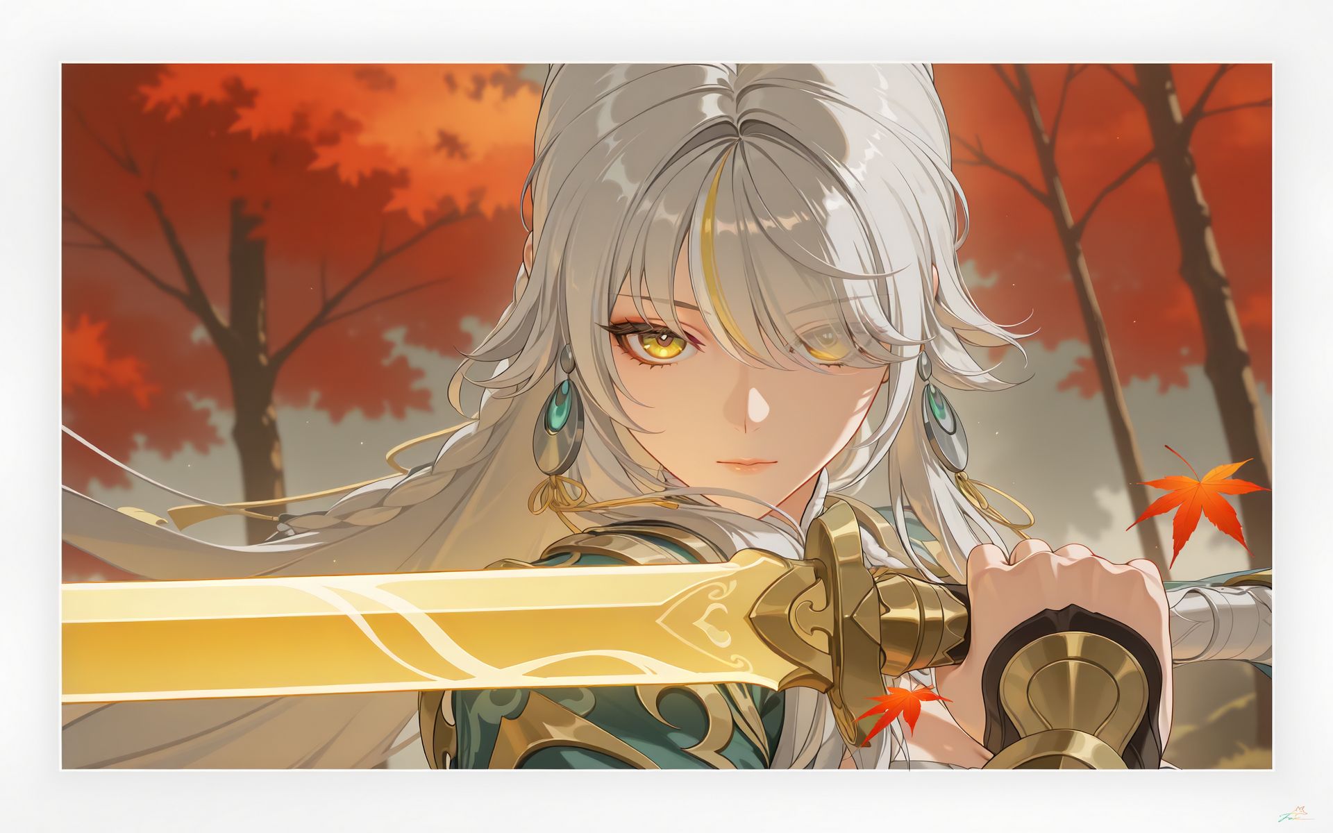 AI绘画分享 兹白 原神 白马仙人 电脑壁纸,第2张