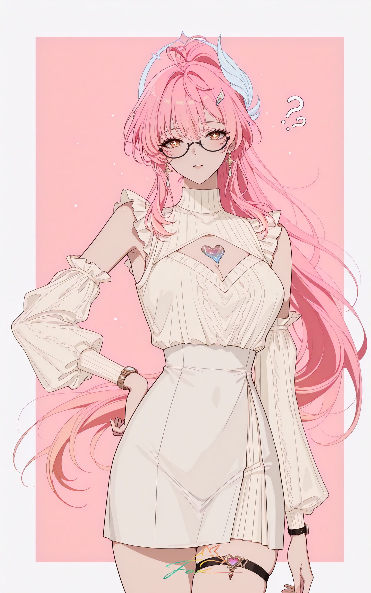 爱弥斯 二次元游戏鸣潮壁纸 粉色头发的女孩,第4张