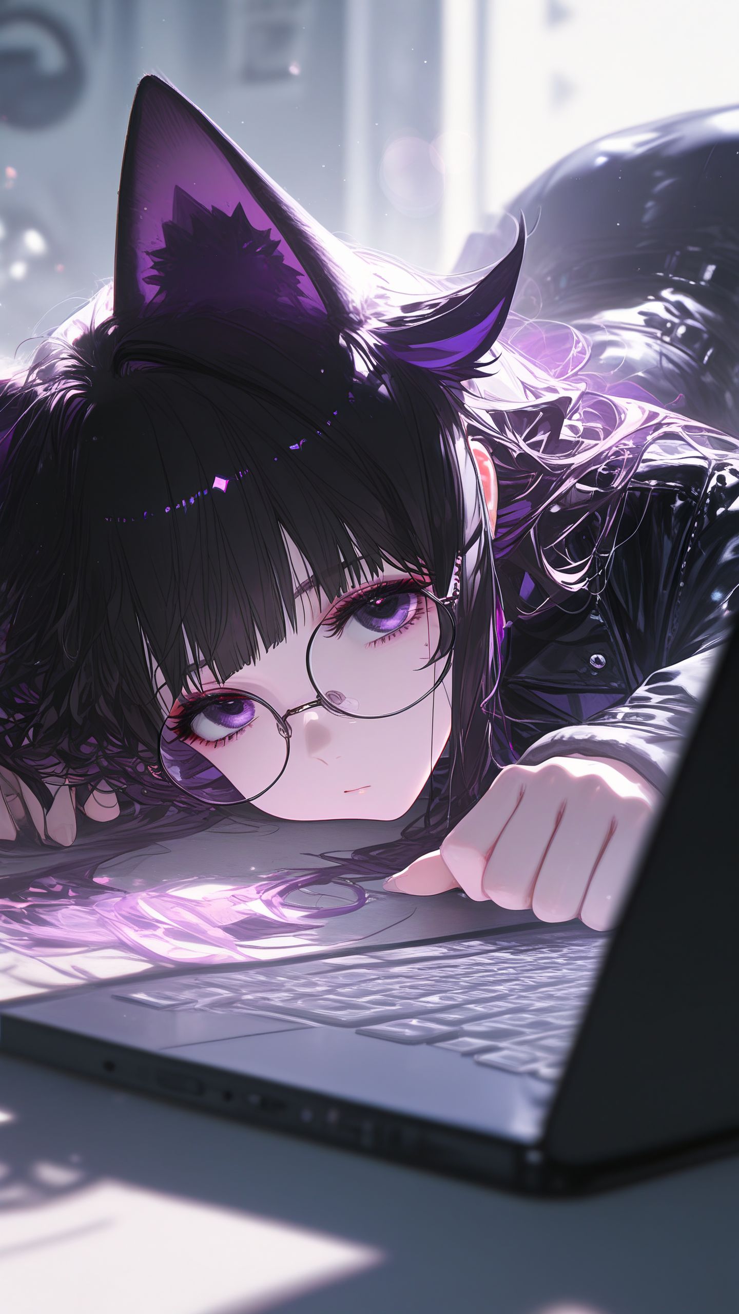 一口甜二次元治愈系可爱猫娘壁纸,第2张