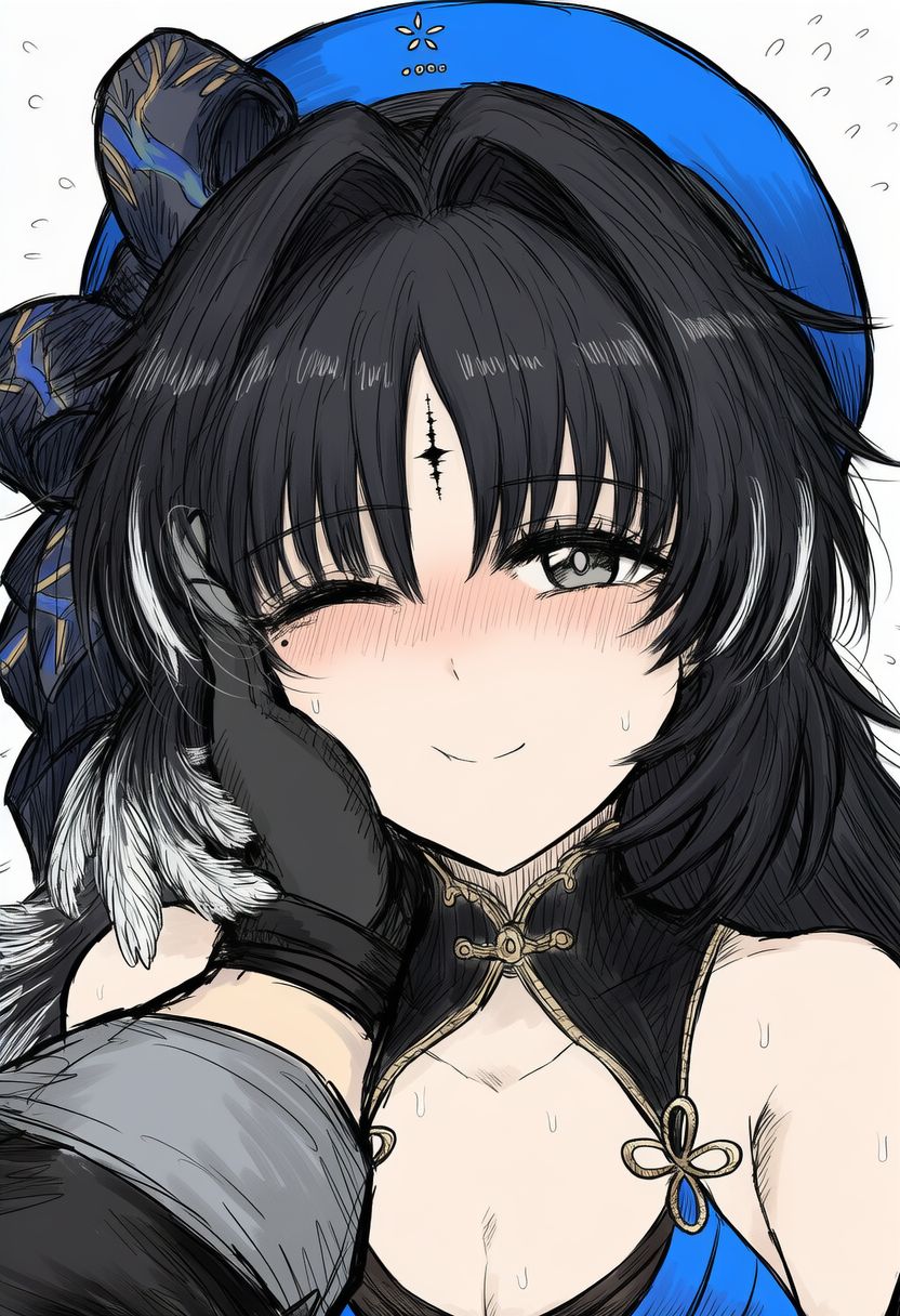 不同鸣潮角色被摸脸的反应 赞妮 弗洛洛 白芷 丹瑾,第1张