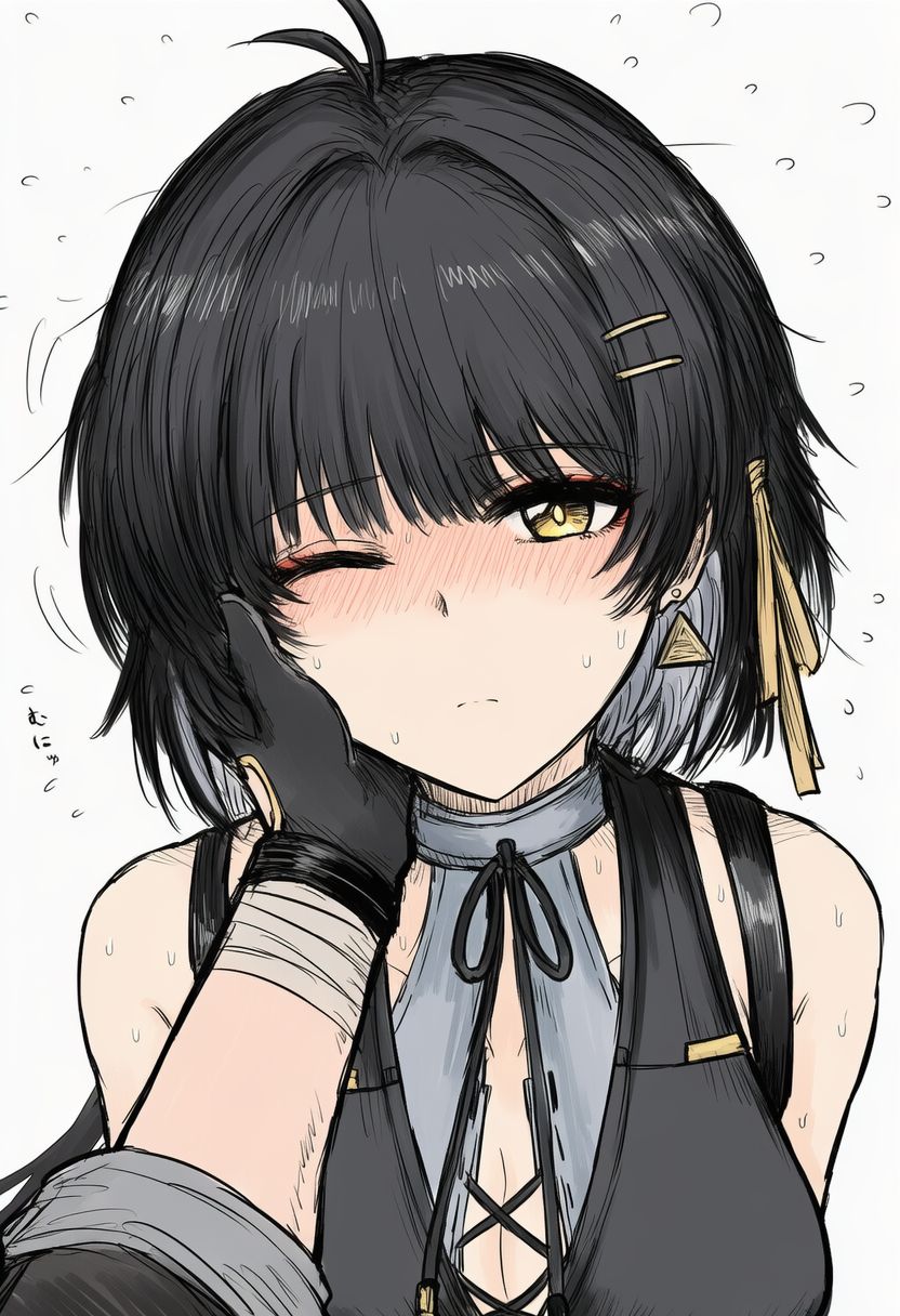 不同鸣潮角色被摸脸的反应 赞妮 弗洛洛 白芷 丹瑾,第6张