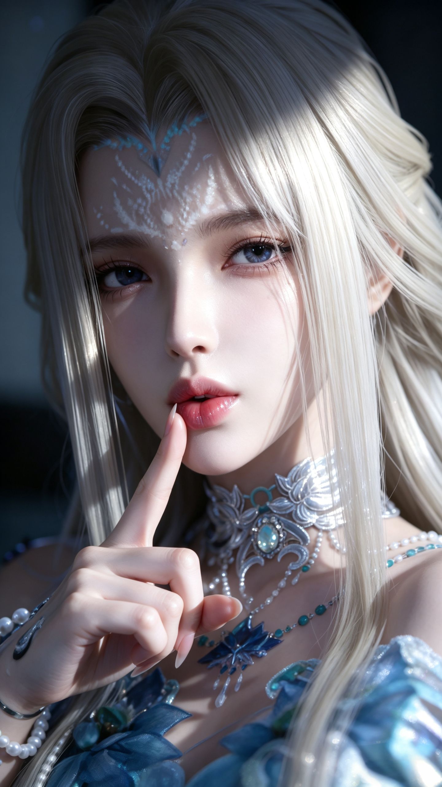 逆水寒 巫雅 玉观音 白发御姐美女 超高清手机壁纸,第4张