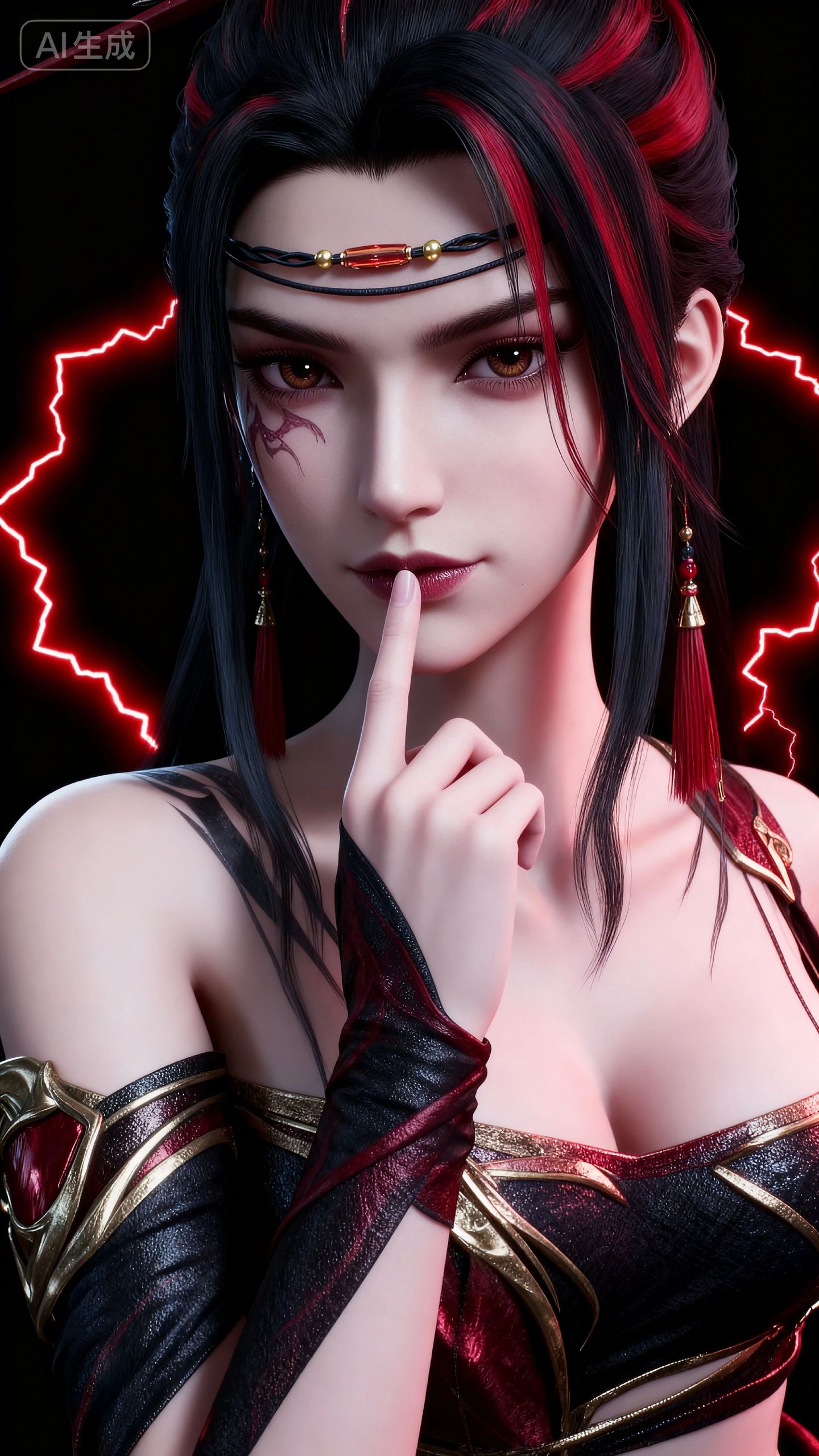 沧元图 邪花候 国漫女神 动漫美女 手机壁纸 AI创作,第4张