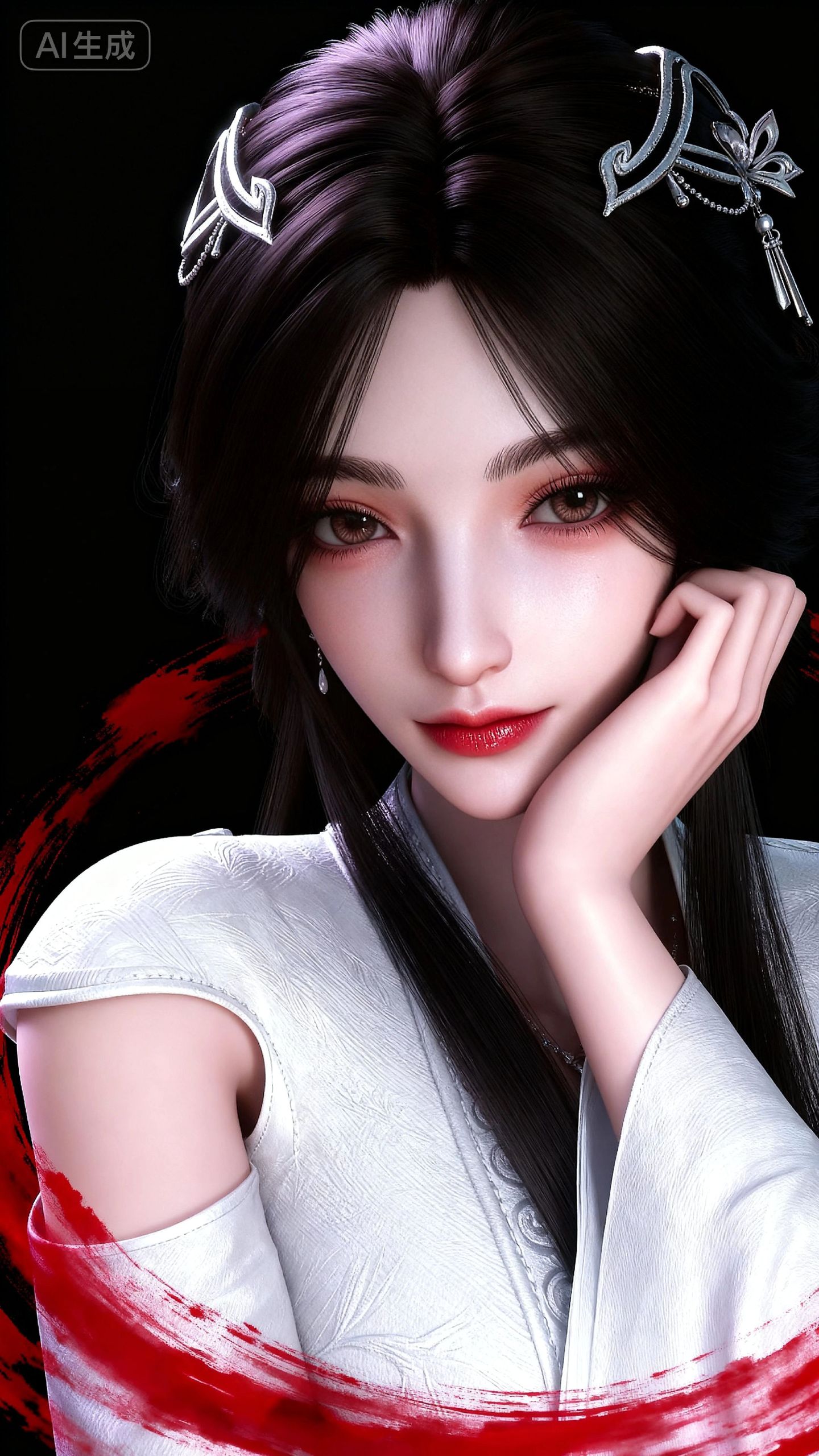 《神墓》里雨馨和梦可儿谁才是女主啊？黑底 国漫美女壁纸,第1张