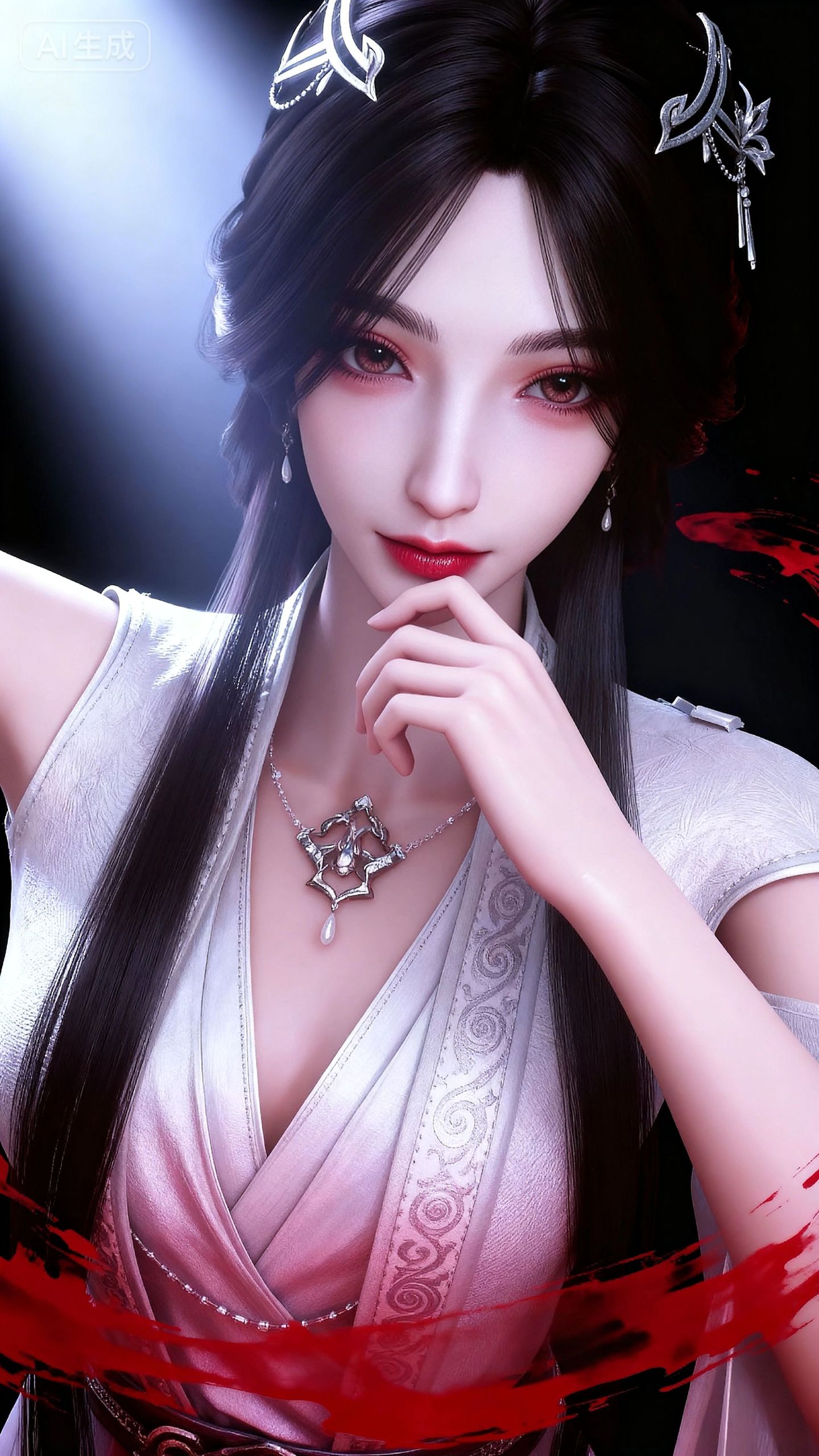 《神墓》里雨馨和梦可儿谁才是女主啊？黑底 国漫美女壁纸,第2张