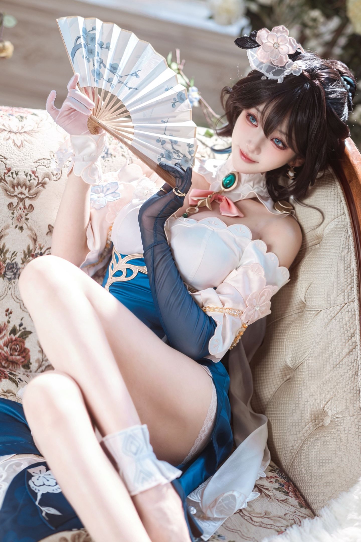 @走路摇mini 阮梅新皮肤 走路摇zly 旗袍 cosplay 网红美女,第2张