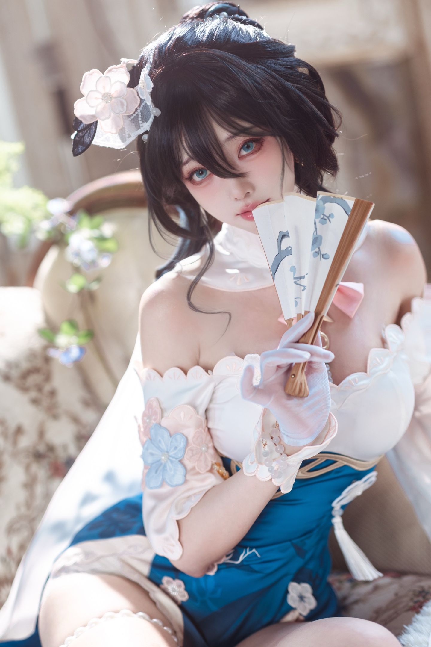 @走路摇mini 阮梅新皮肤 走路摇zly 旗袍 cosplay 网红美女,第6张